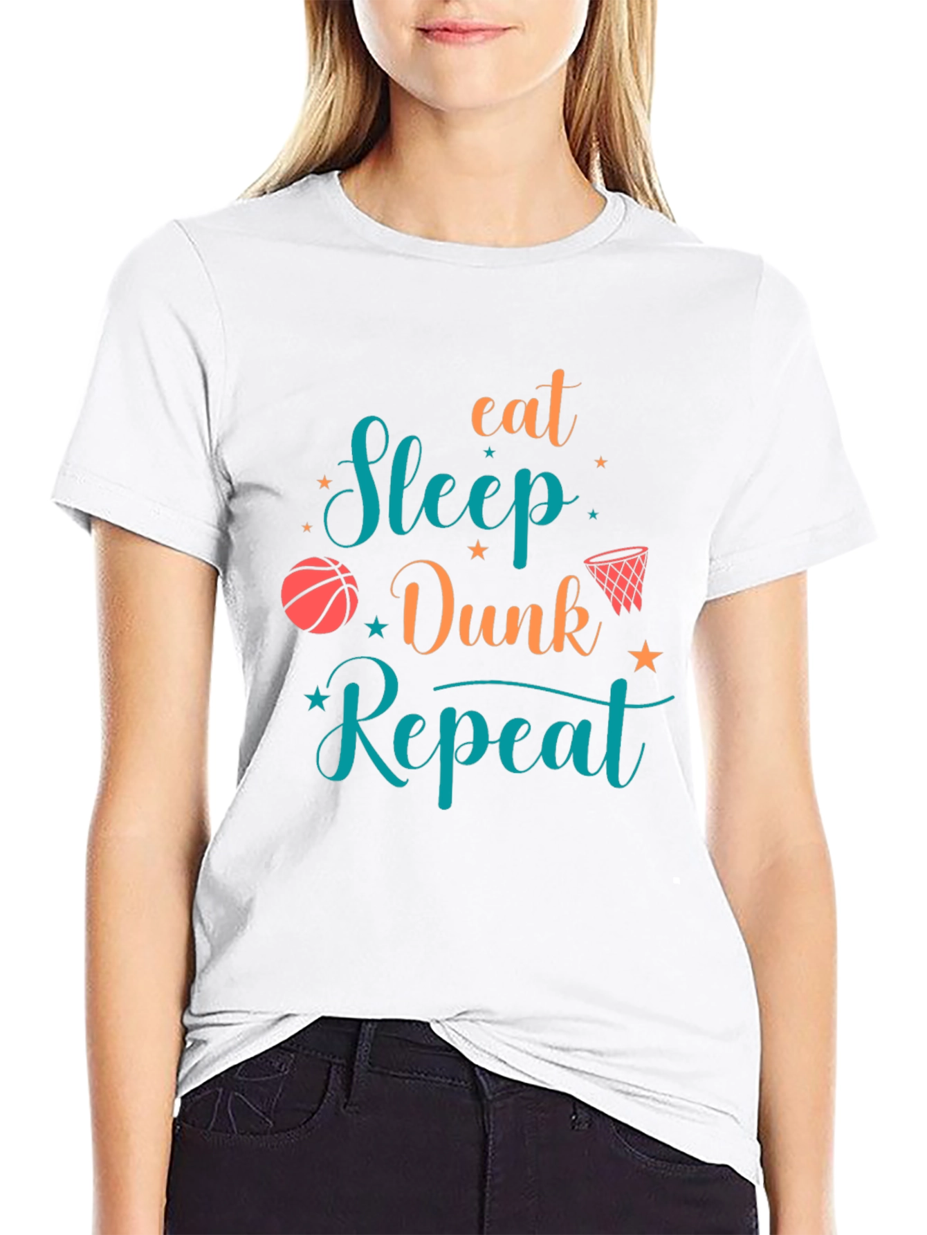 Eat Sleep Dunk Repeat Graphic Tee