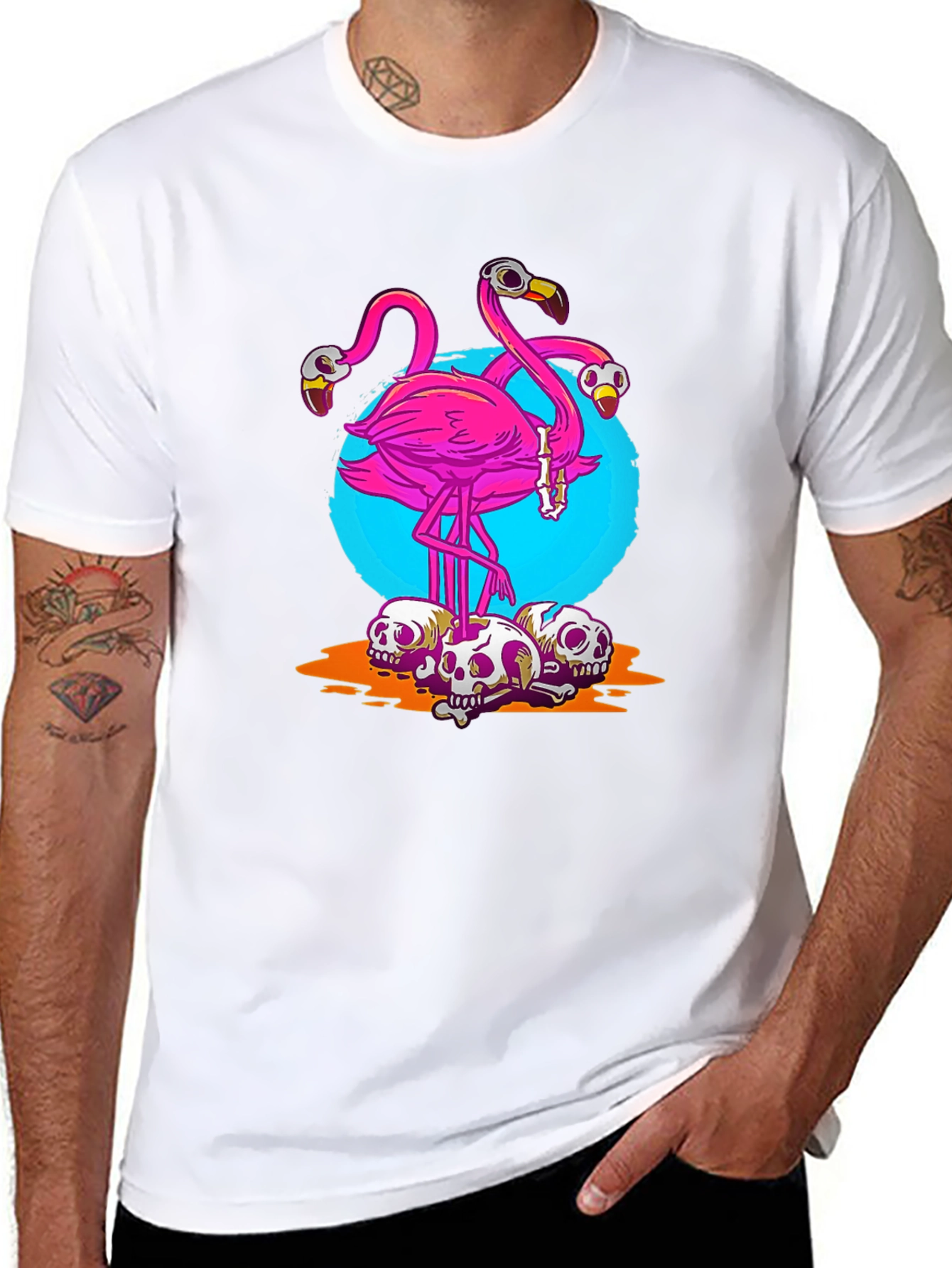 Flamingo Skull T-Shirt