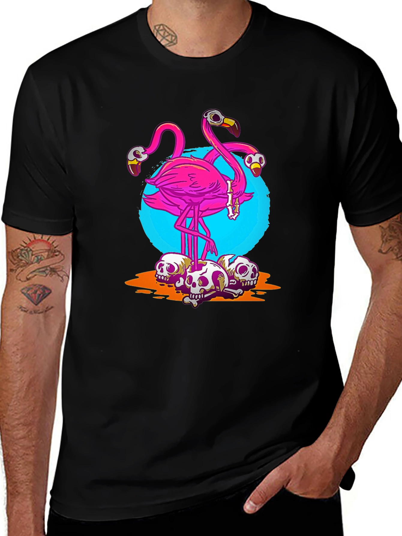 Flamingo Skull T-Shirt
