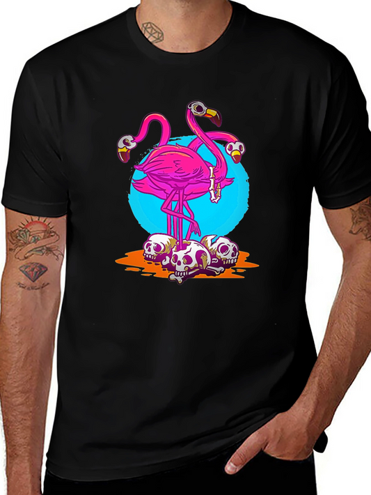 Flamingo Skull T-Shirt