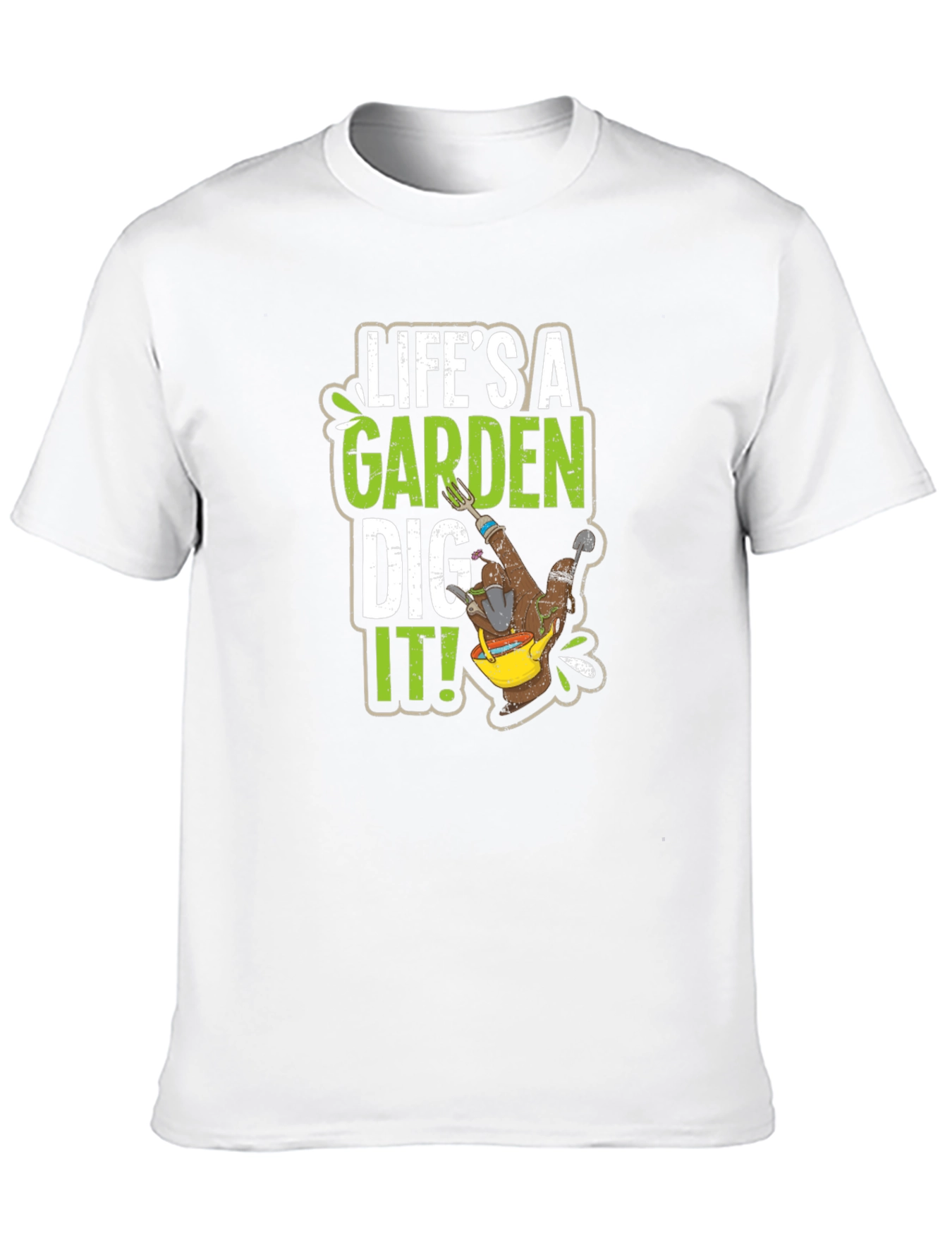 Lifes a Garden Dig It! Black Graphic Tee