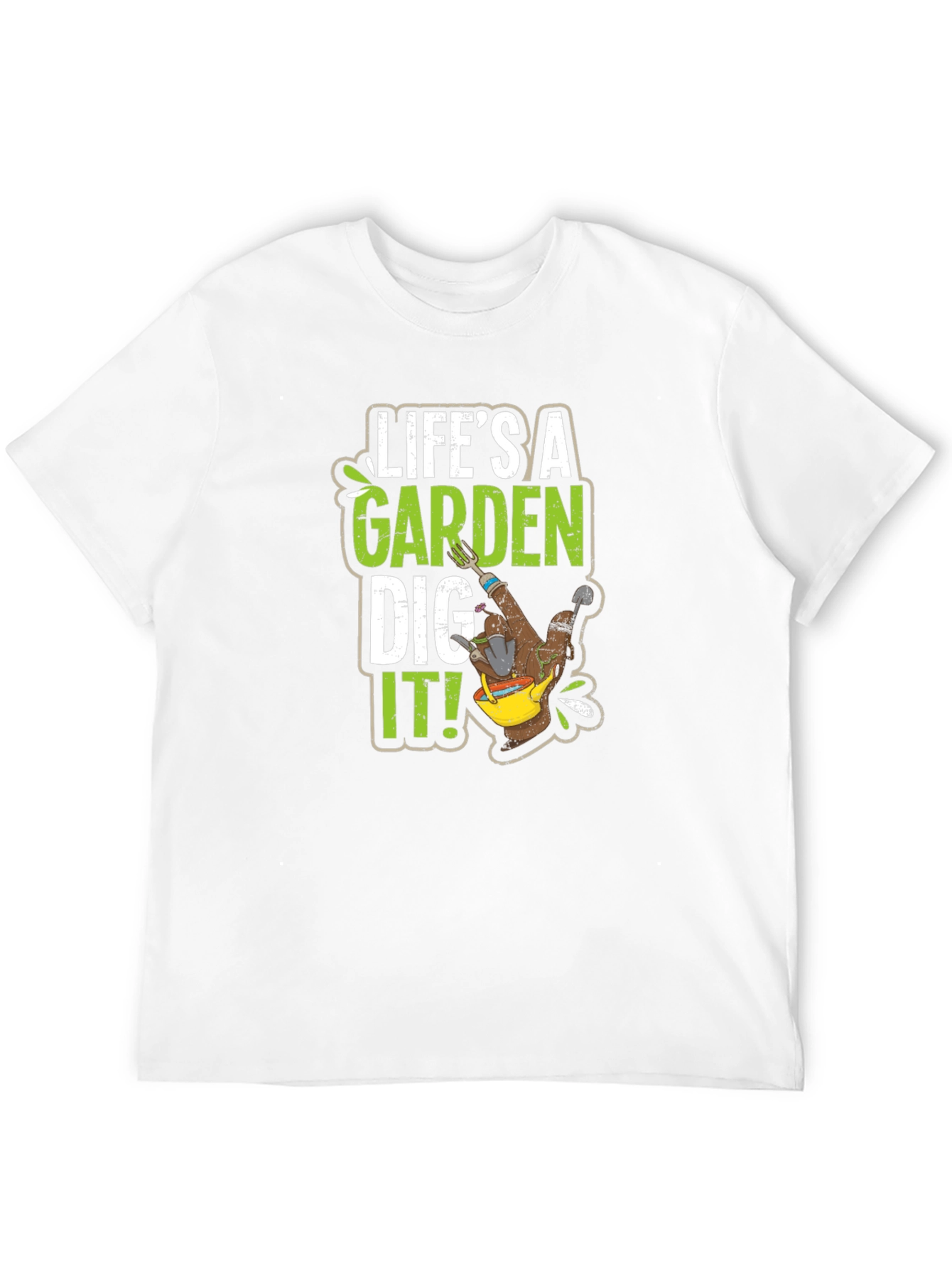 Lifes a Garden Dig It! Black Graphic Tee