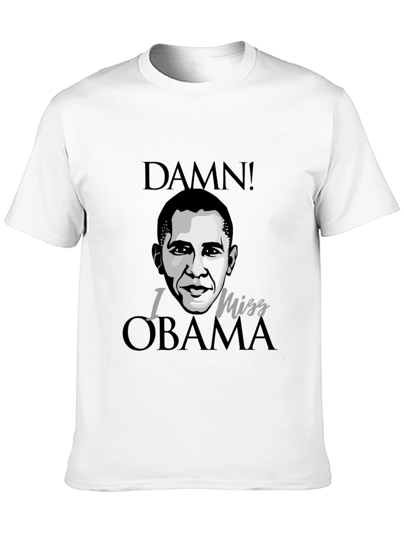 Damn I Miss Obama Black Graphic Tee Shirt