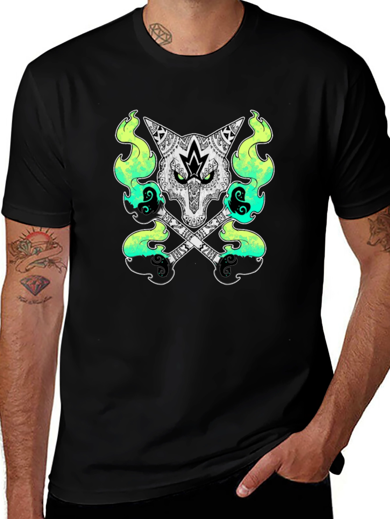 Skull & Guitars Graphic T-Shirt