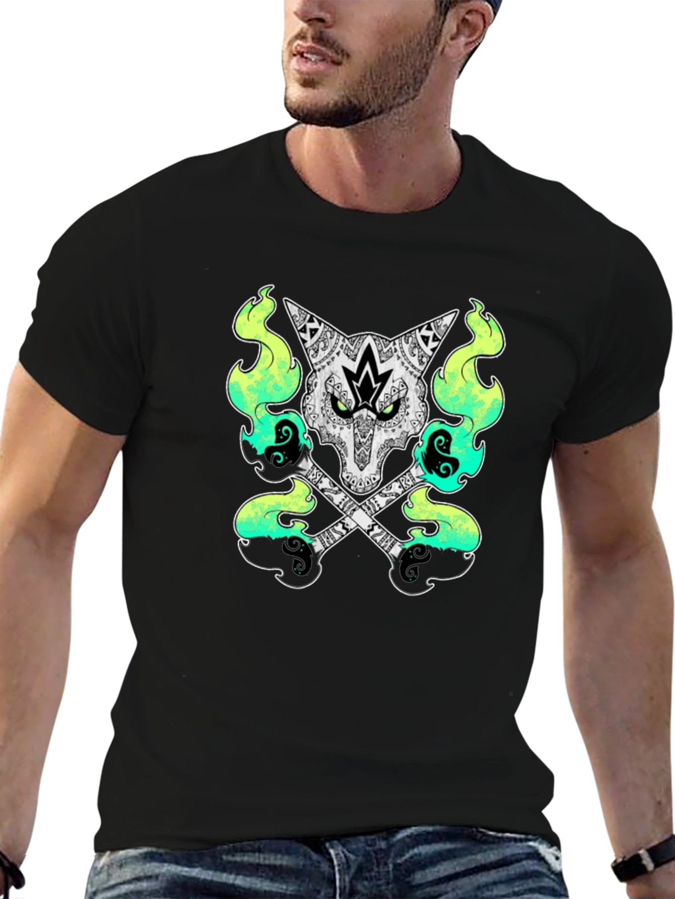 Skull & Guitars Graphic T-Shirt