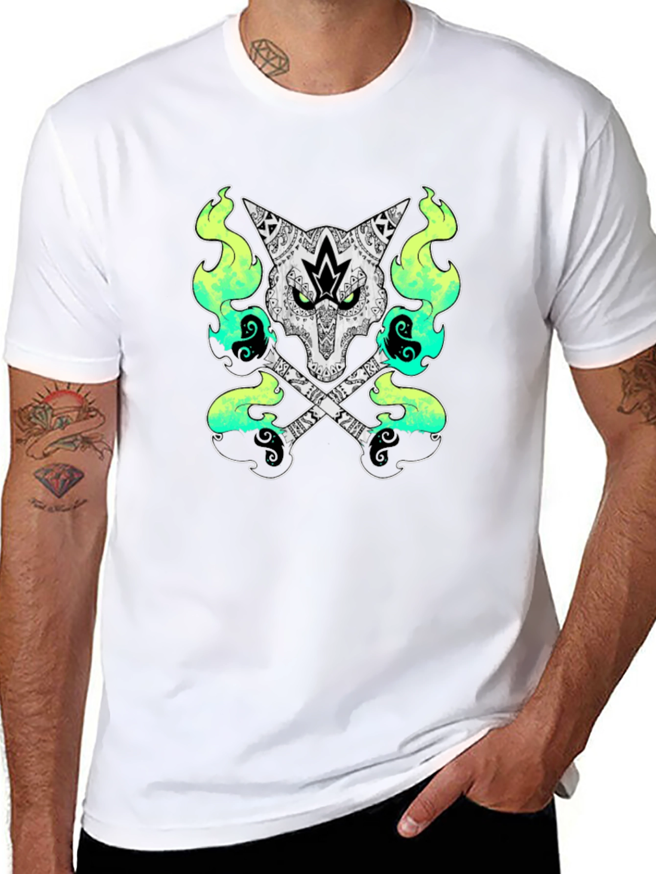 Skull & Guitars Graphic T-Shirt