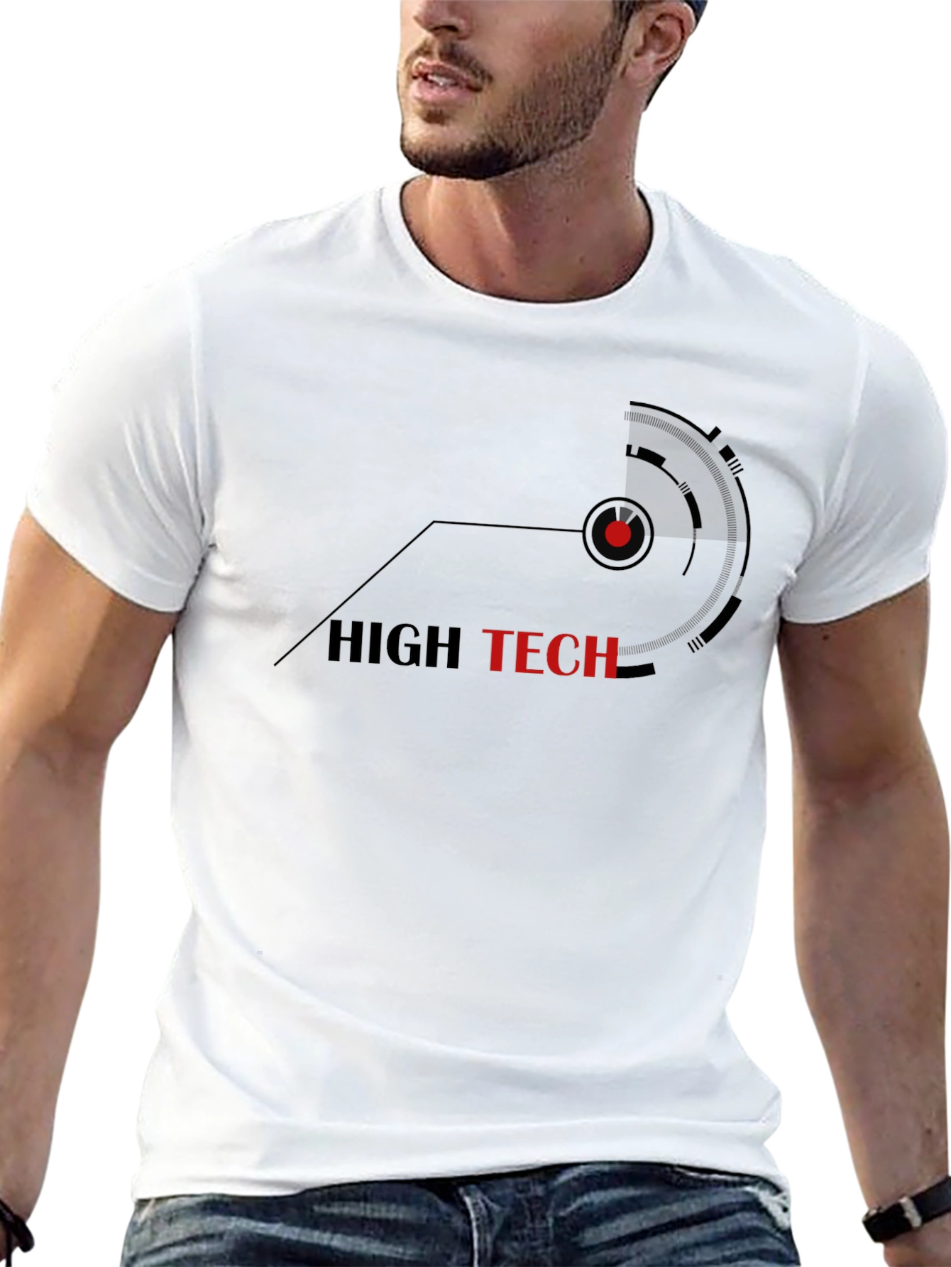High Tech Graphic Tee - Modern Style