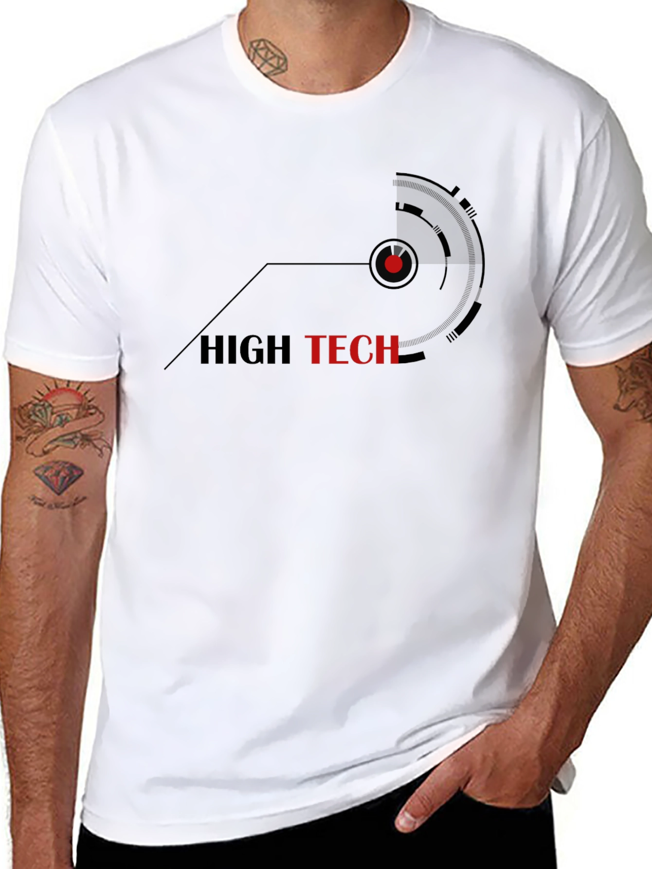 High Tech Graphic Tee - Modern Style
