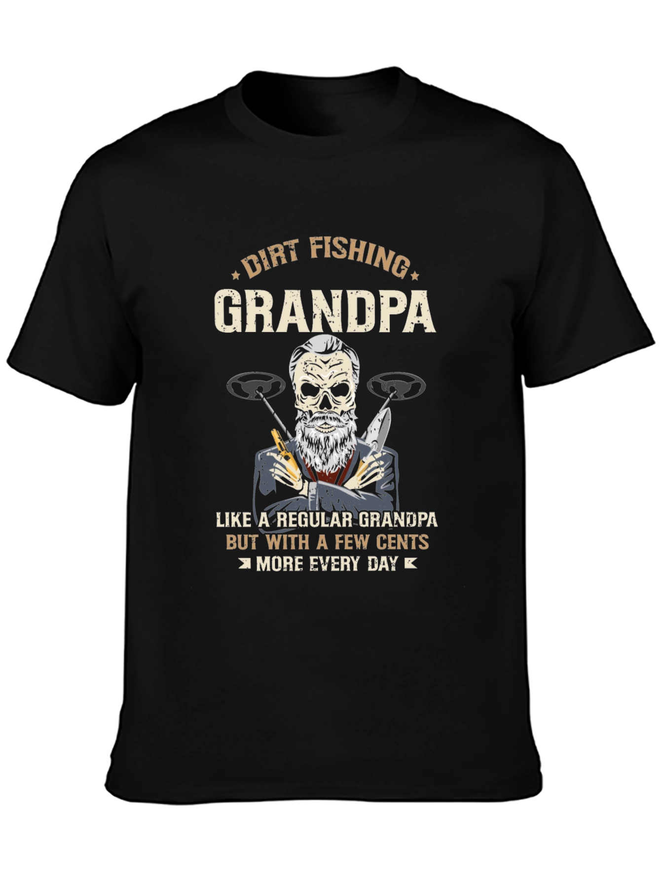 Dirt Fishing Grandpa T-Shirt