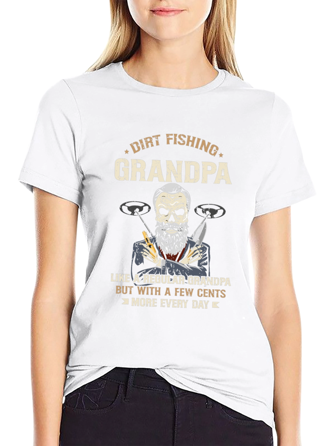 Dirt Fishing Grandpa T-Shirt