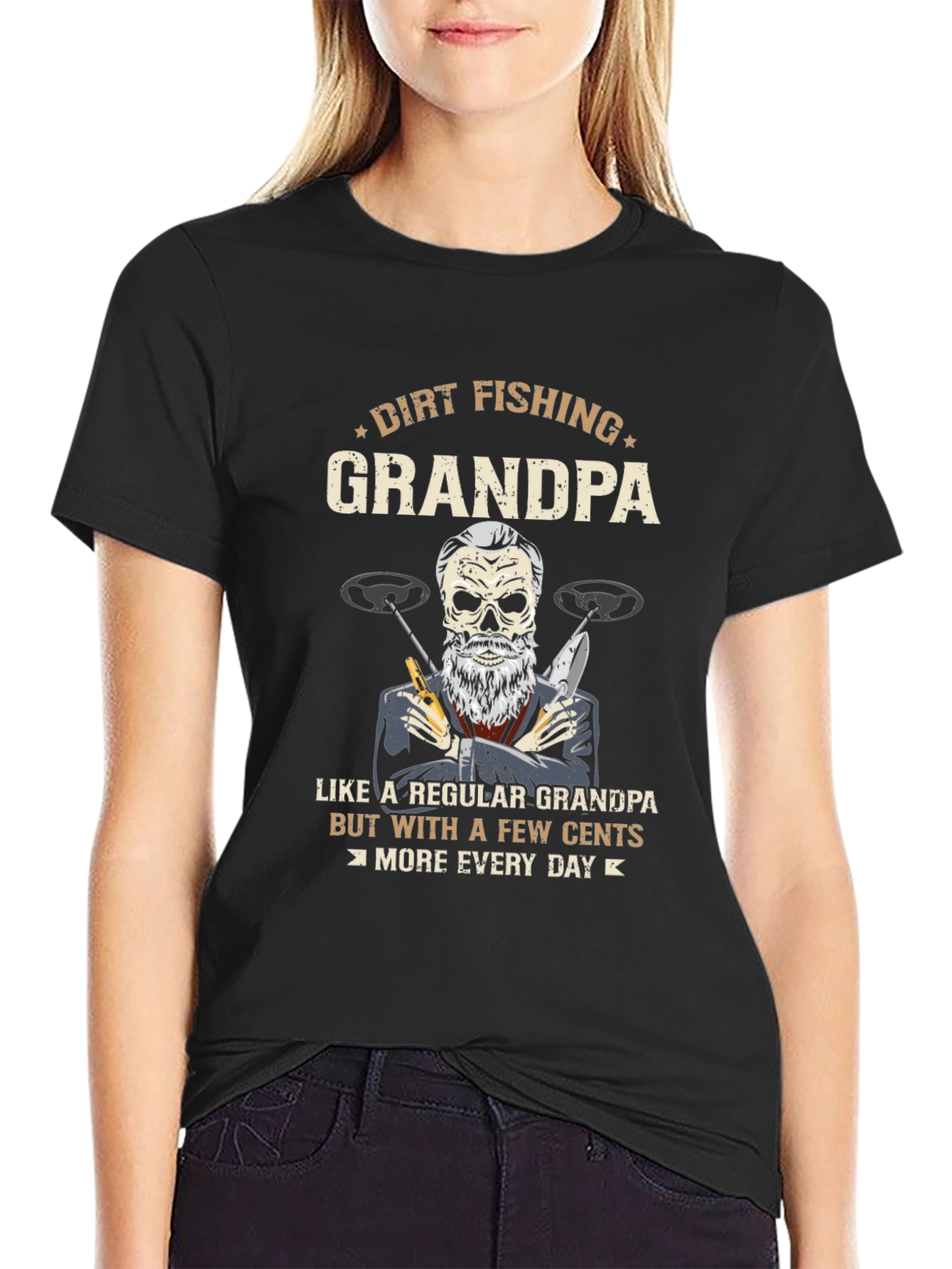 Dirt Fishing Grandpa T-Shirt