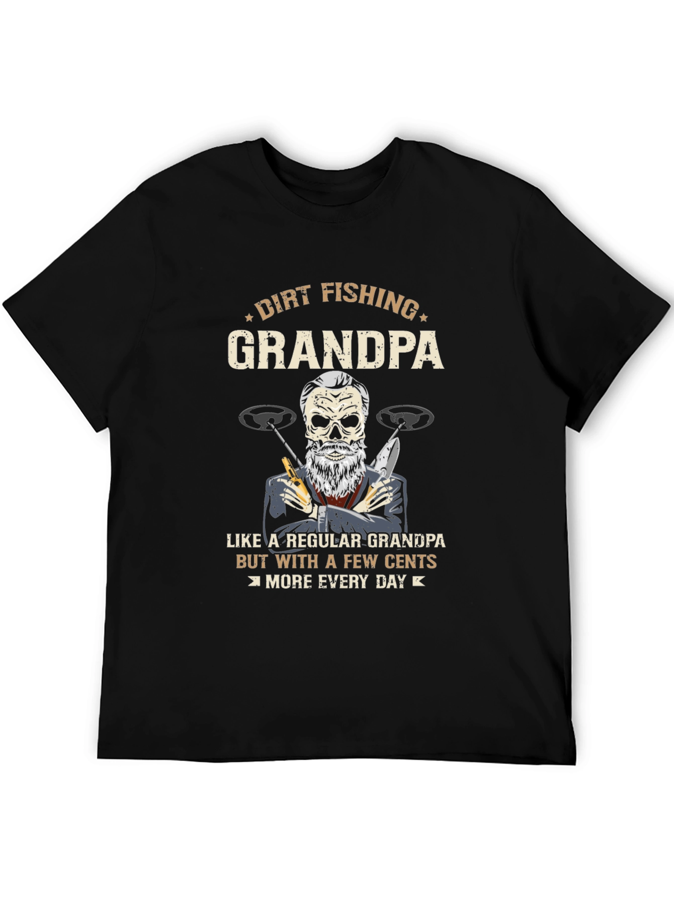 Dirt Fishing Grandpa T-Shirt