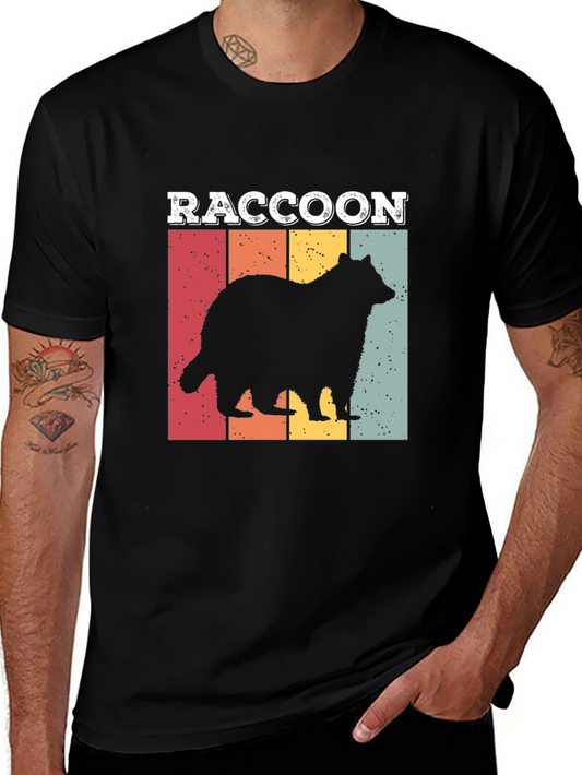 Retro Raccoon Graphic Tee - Vintage Animal Design