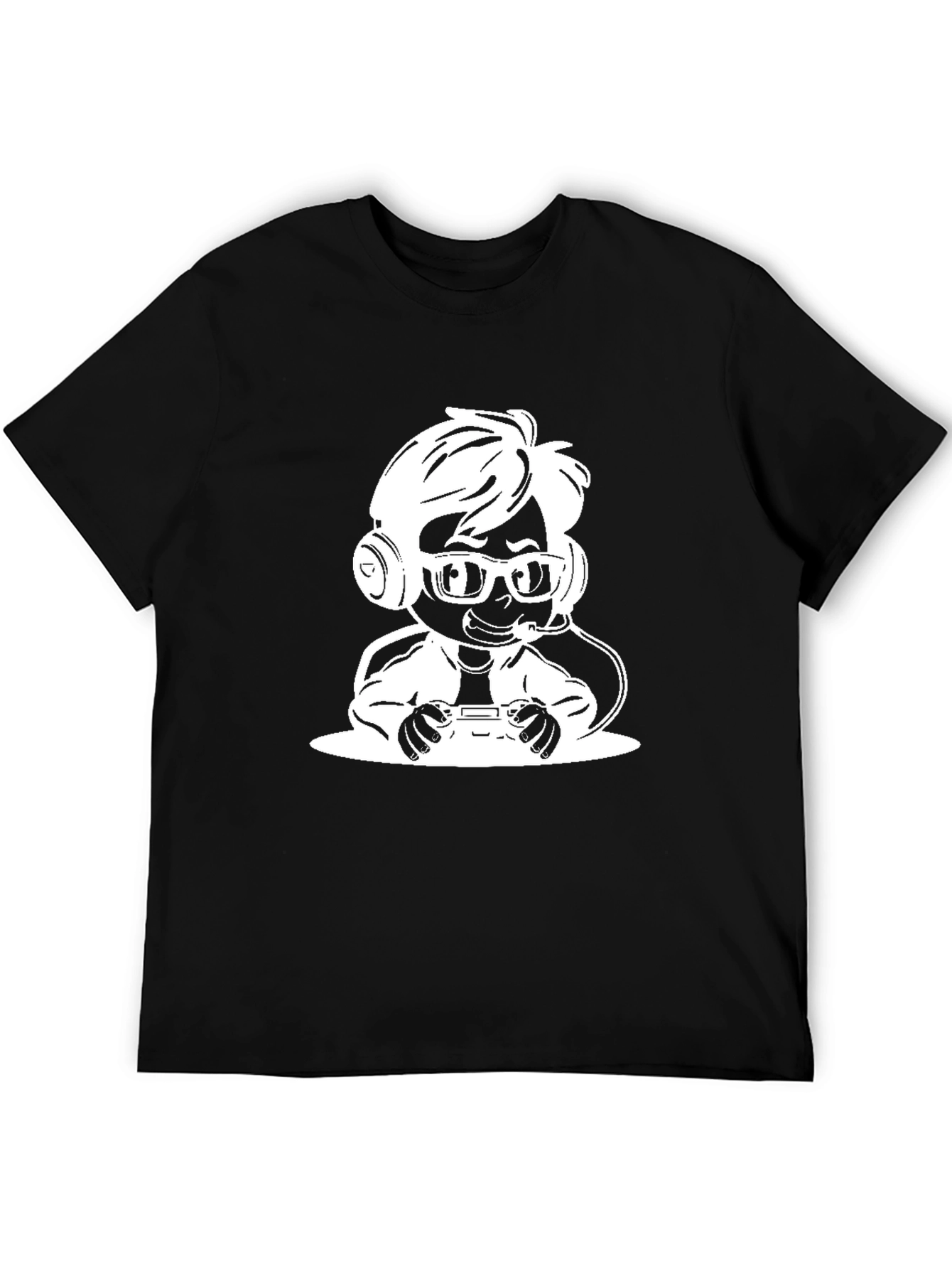 Gamer Kid T-Shirt - Black Cotton Blend