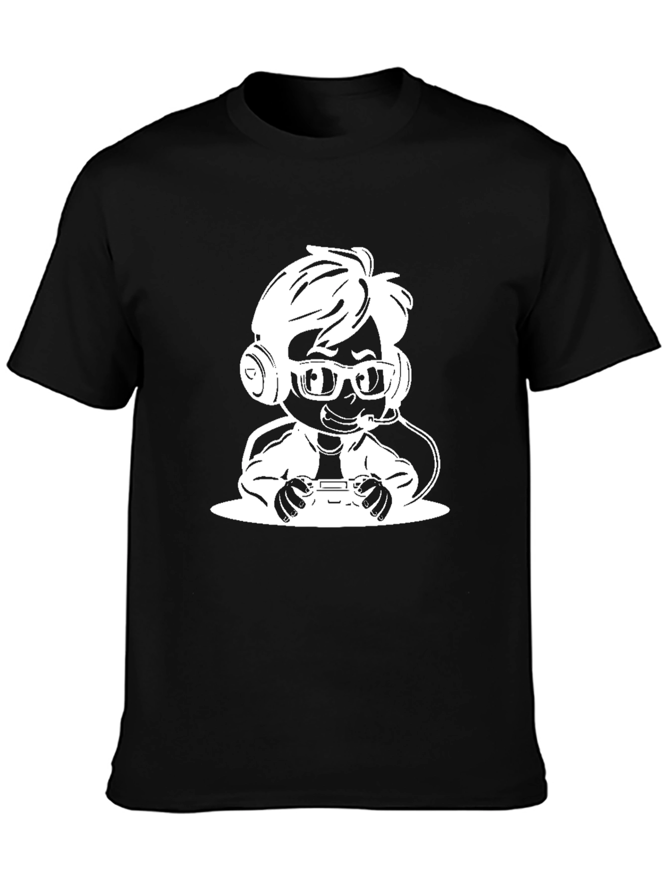 Gamer Kid T-Shirt - Black Cotton Blend