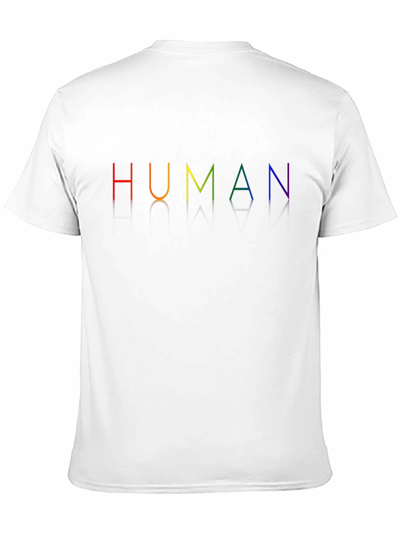 Human Rainbow Pride T-Shirt - Black Crew Neck