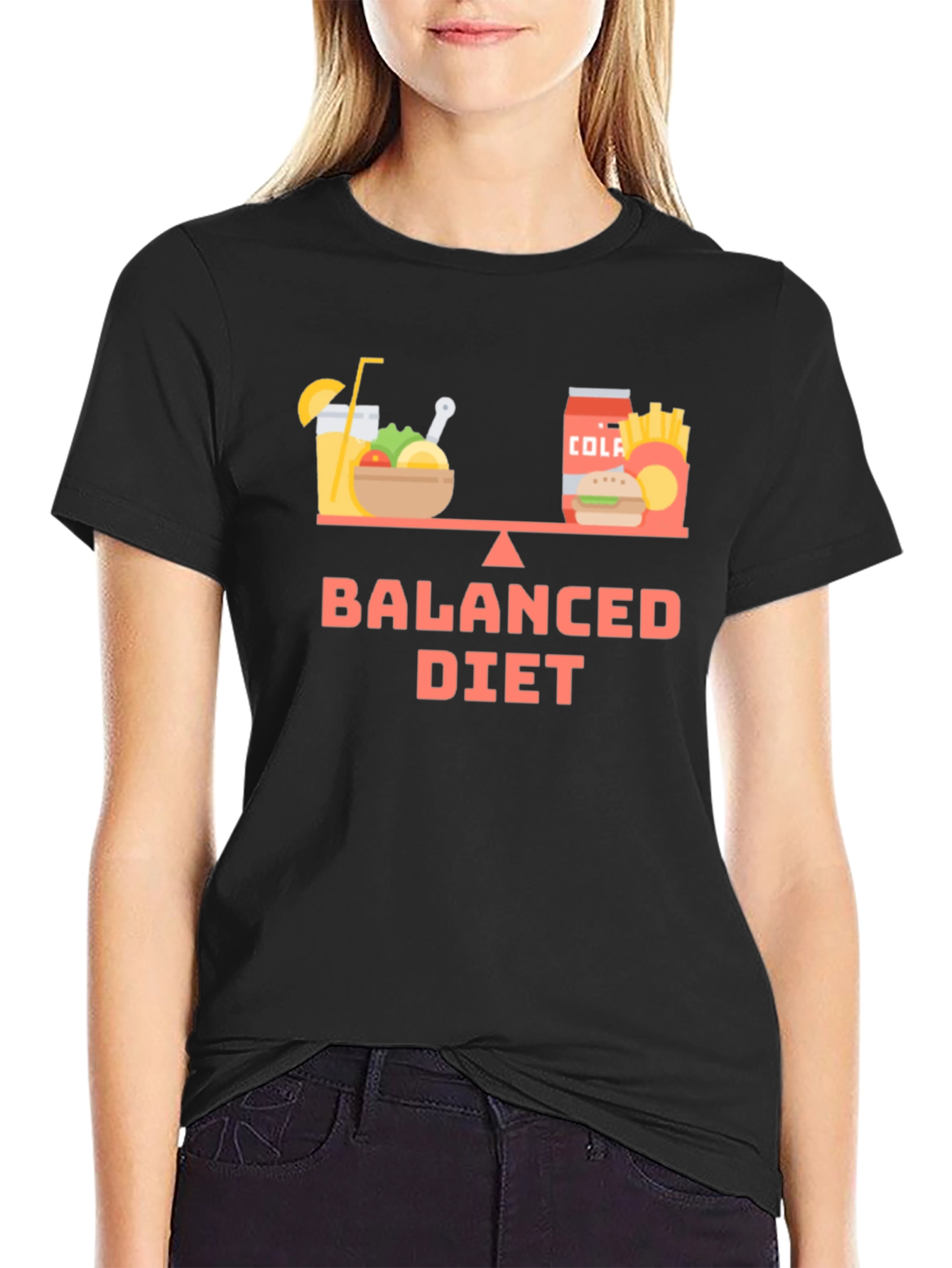 Balanced Diet T-Shirt - Funny Foodie Tee