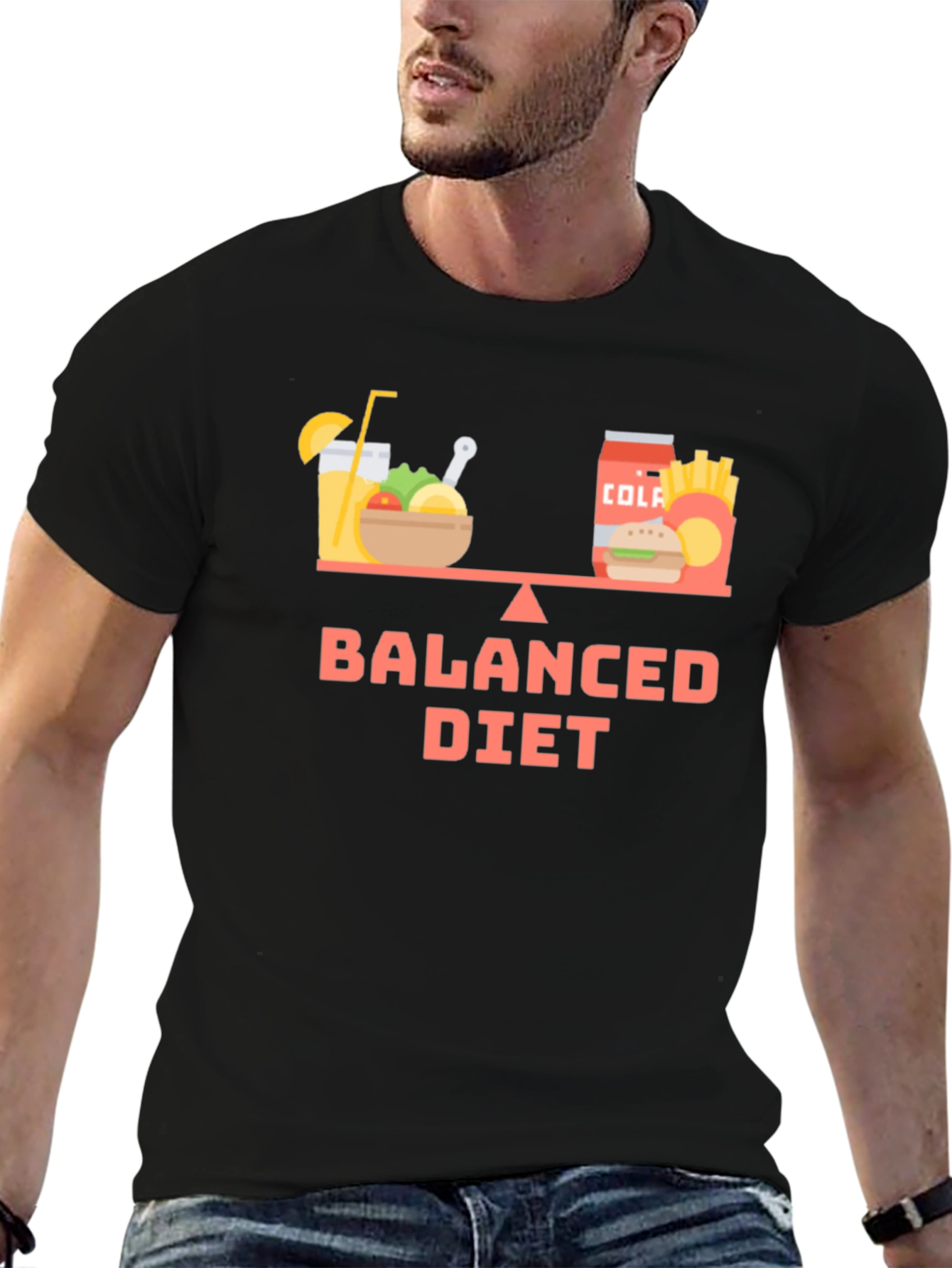 Balanced Diet T-Shirt - Funny Foodie Tee
