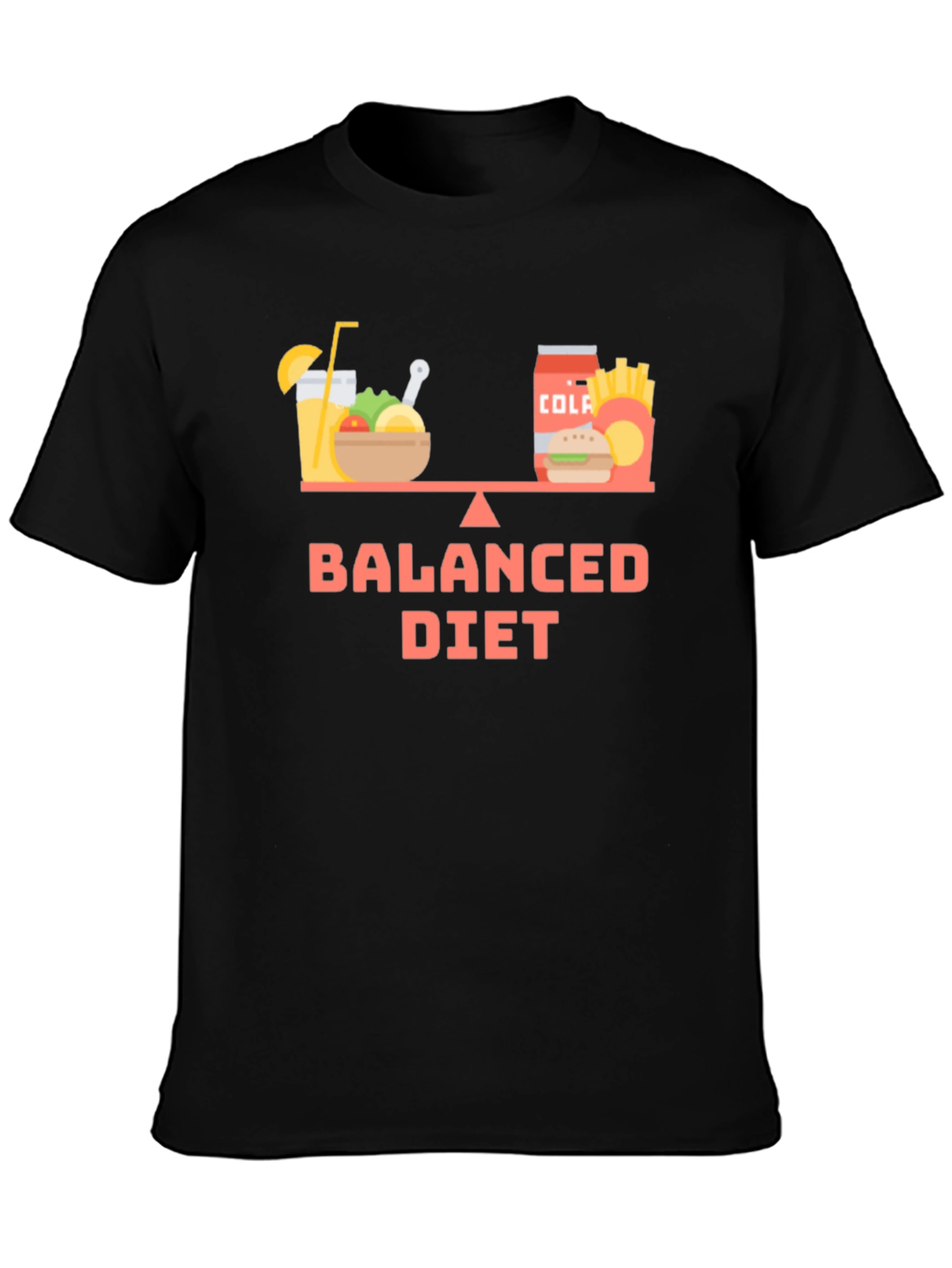Balanced Diet T-Shirt - Funny Foodie Tee
