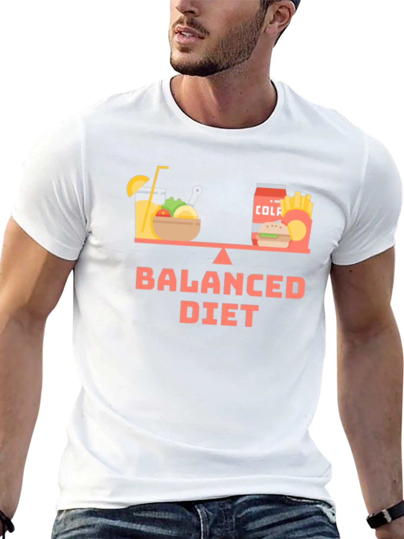 Balanced Diet T-Shirt - Funny Foodie Tee