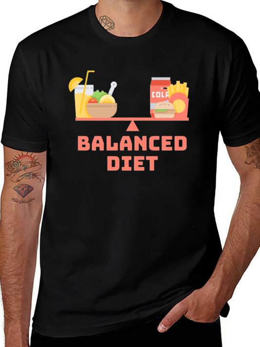 Balanced Diet T-Shirt - Funny Foodie Tee