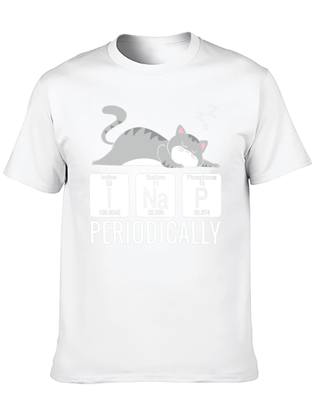 Periodically Cat Nap T-Shirt Funny Science Tee