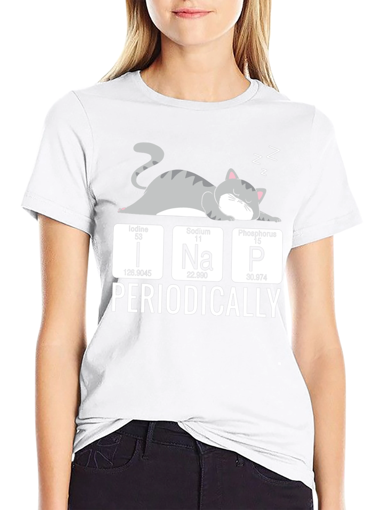 Periodically Cat Nap T-Shirt Funny Science Tee