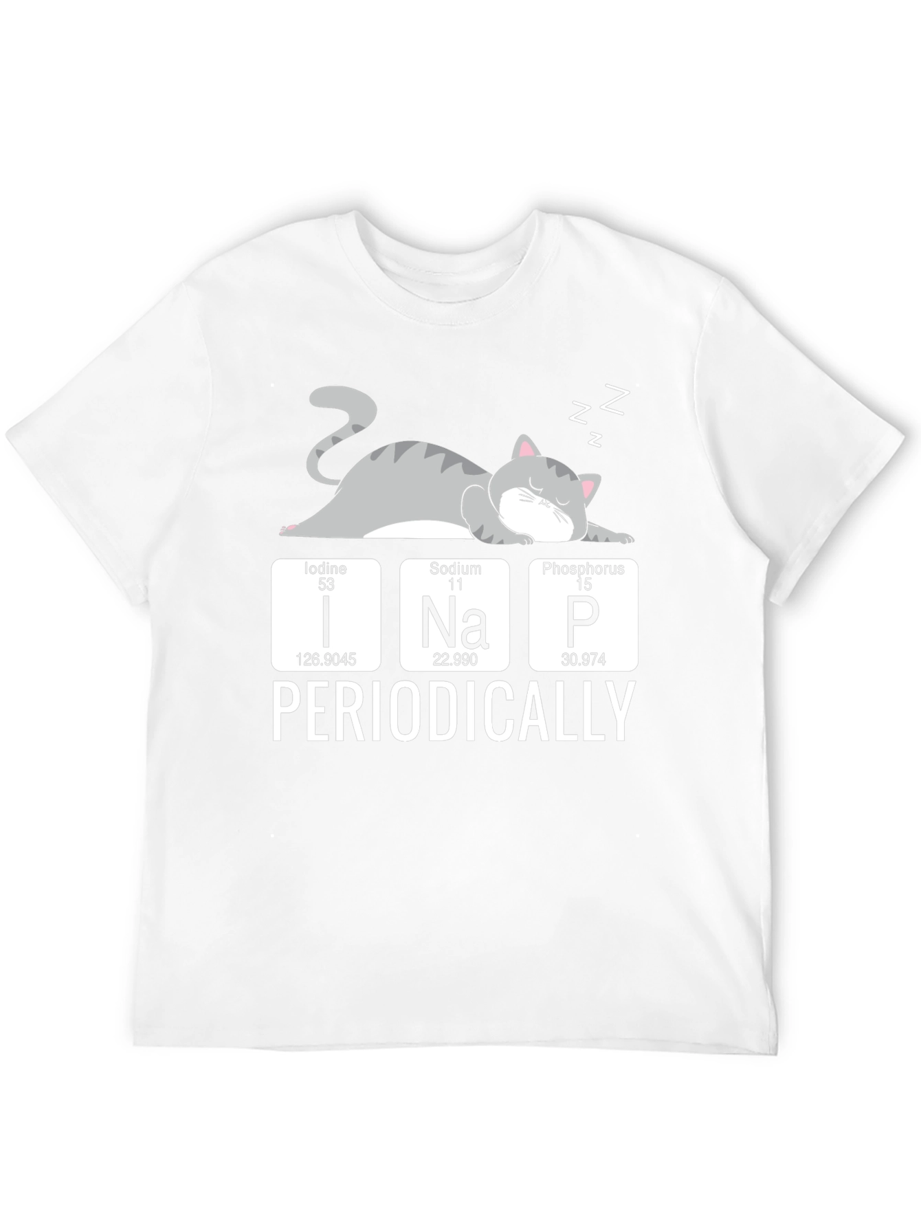 Periodically Cat Nap T-Shirt Funny Science Tee