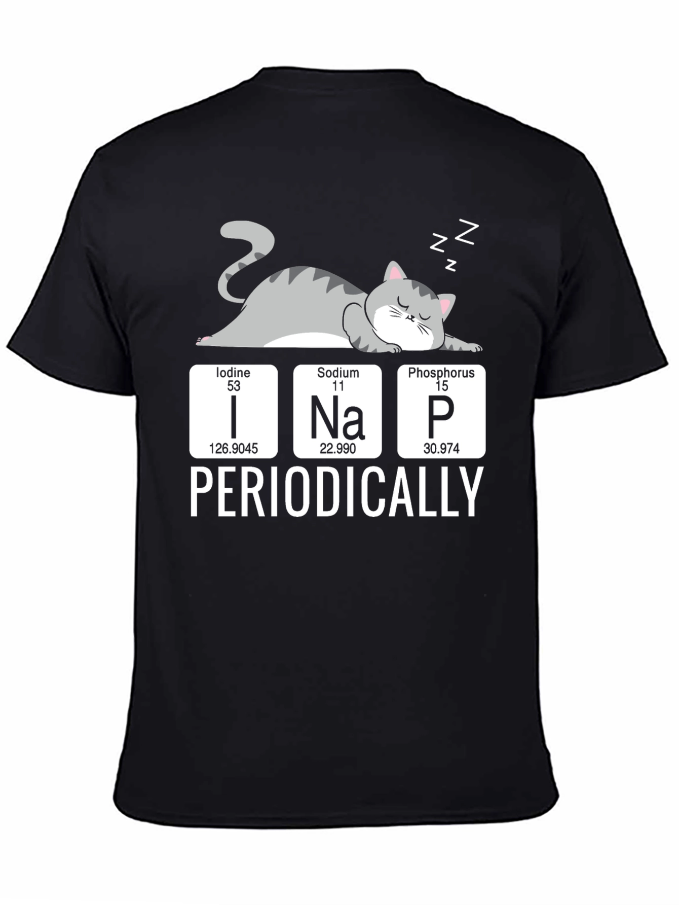 Periodically Cat Nap T-Shirt Funny Science Tee