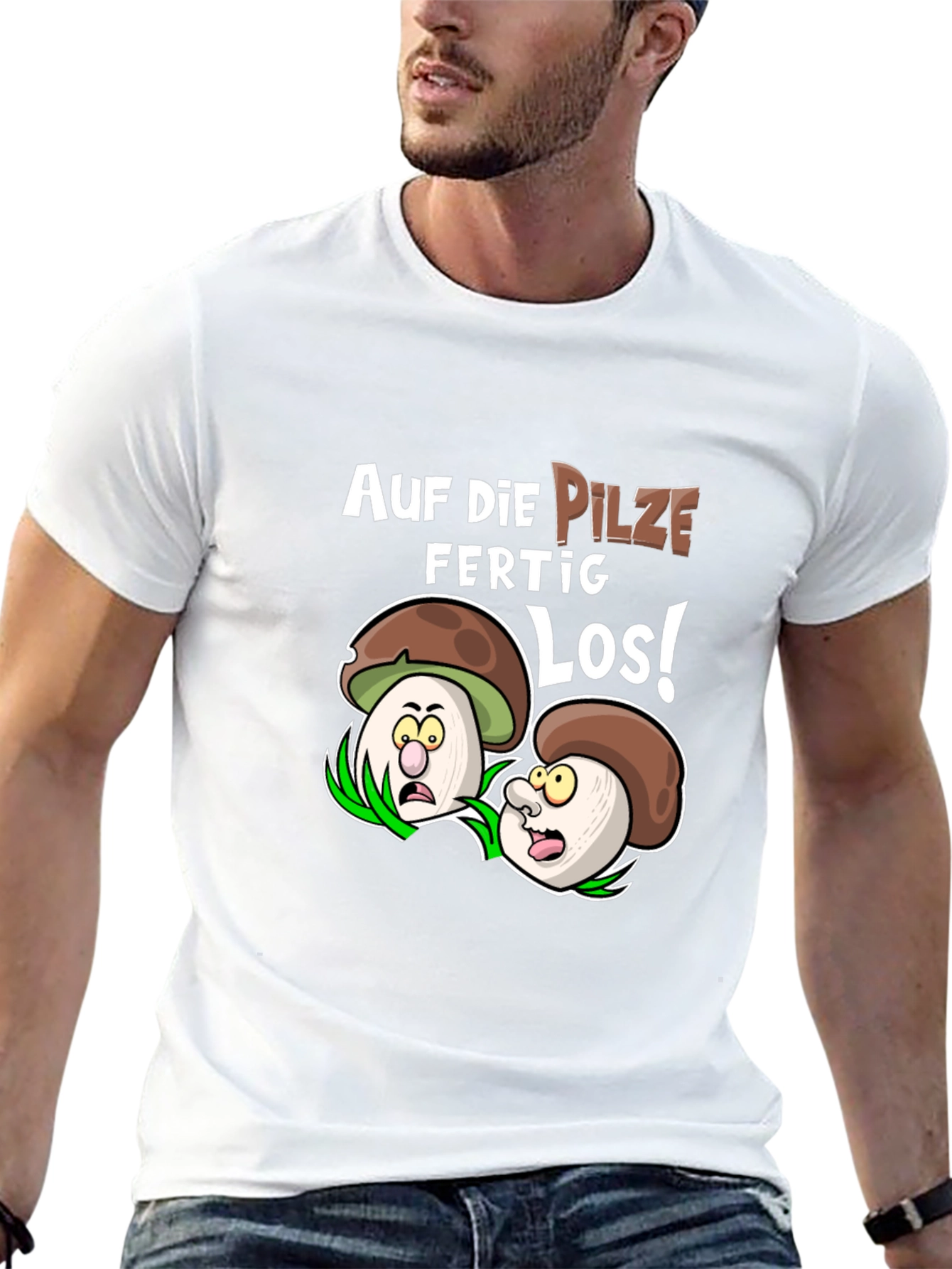 Funny Mushroom T-Shirt - Auf Die Pilze Ready Los!