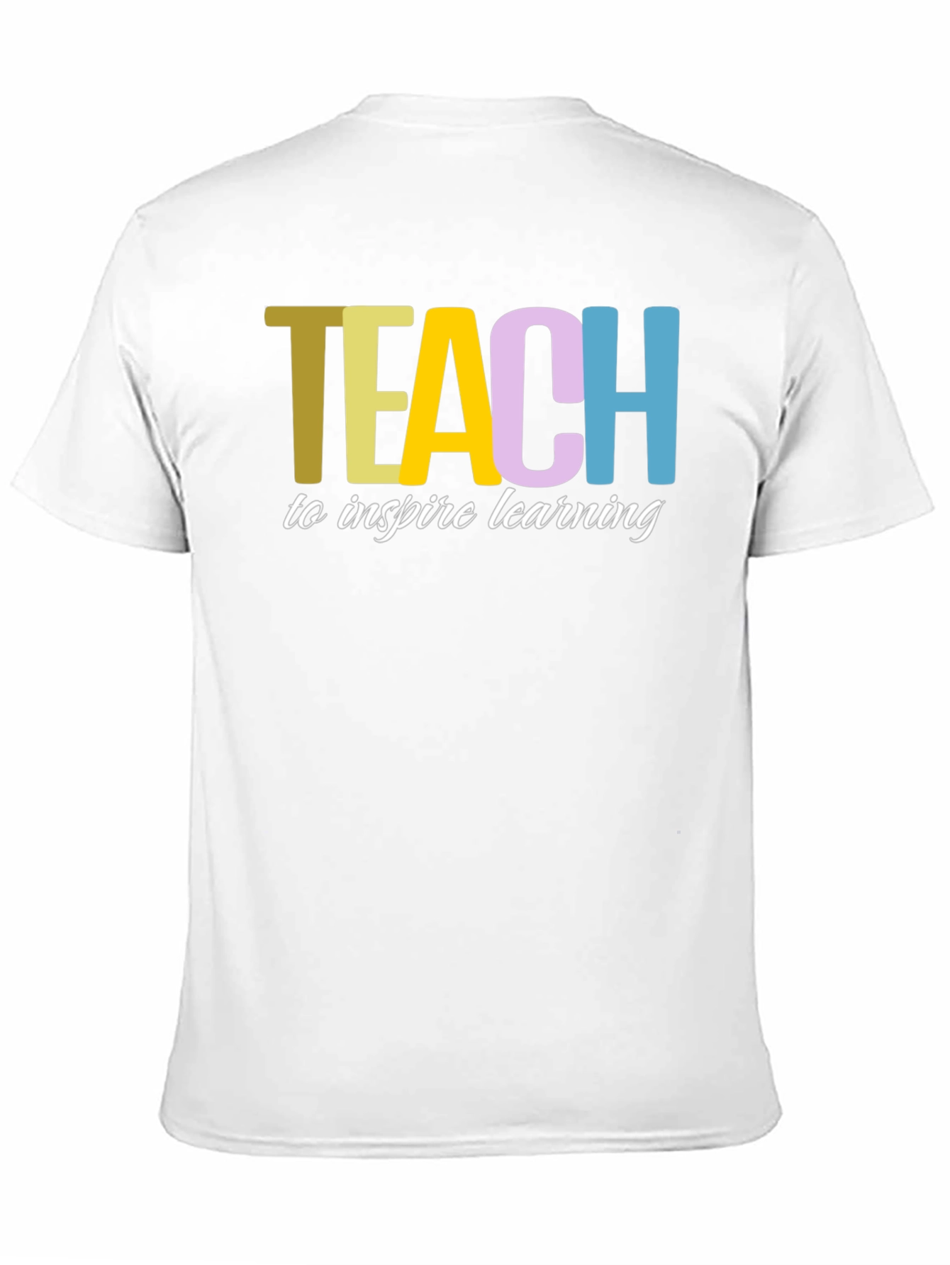 Teach to Inspire Learning Black Cotton T-Shirt