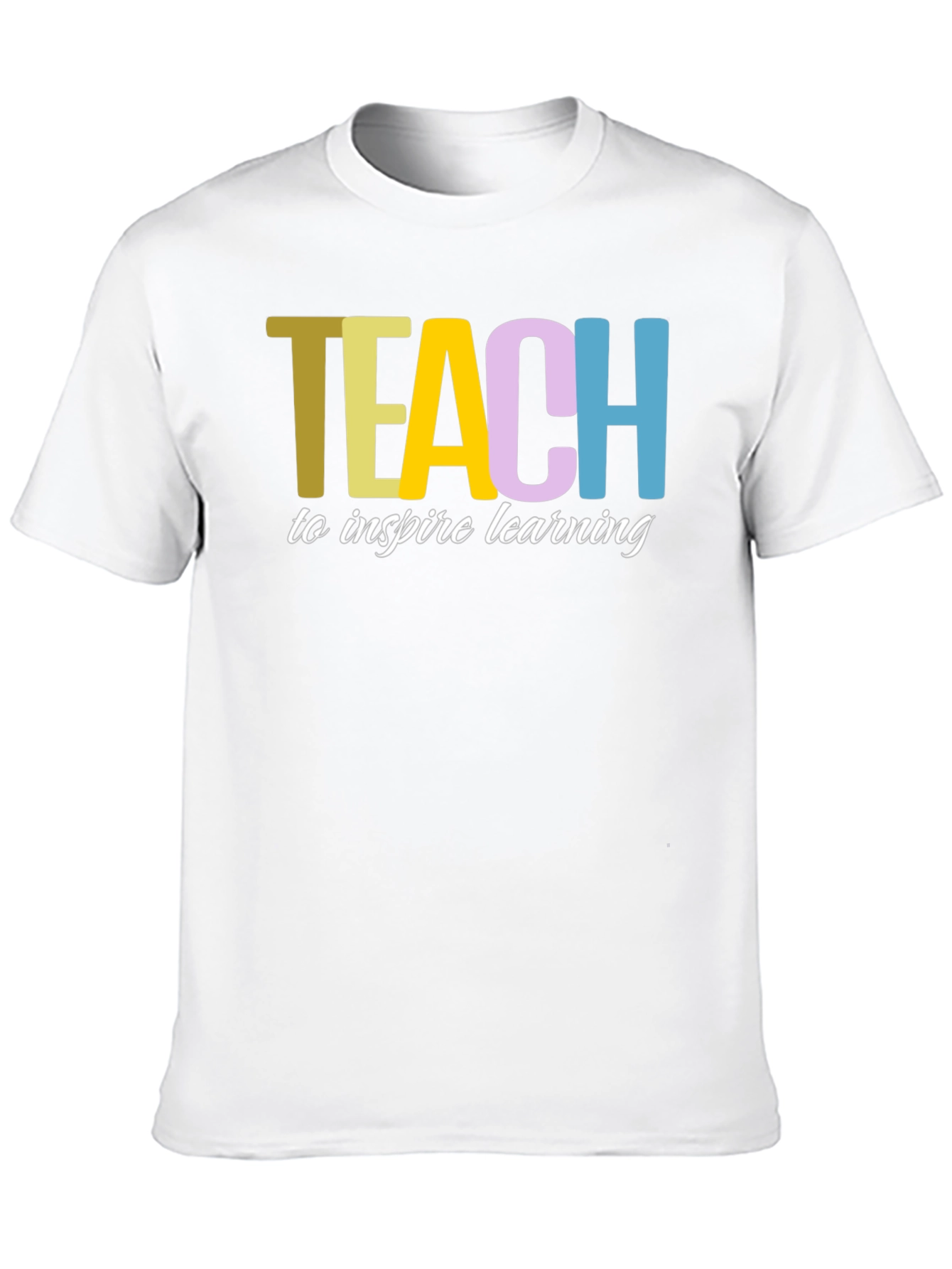 Teach to Inspire Learning Black Cotton T-Shirt