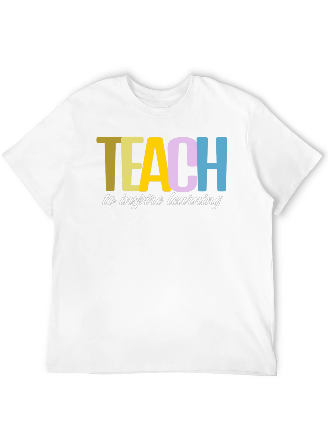 Teach to Inspire Learning Black Cotton T-Shirt