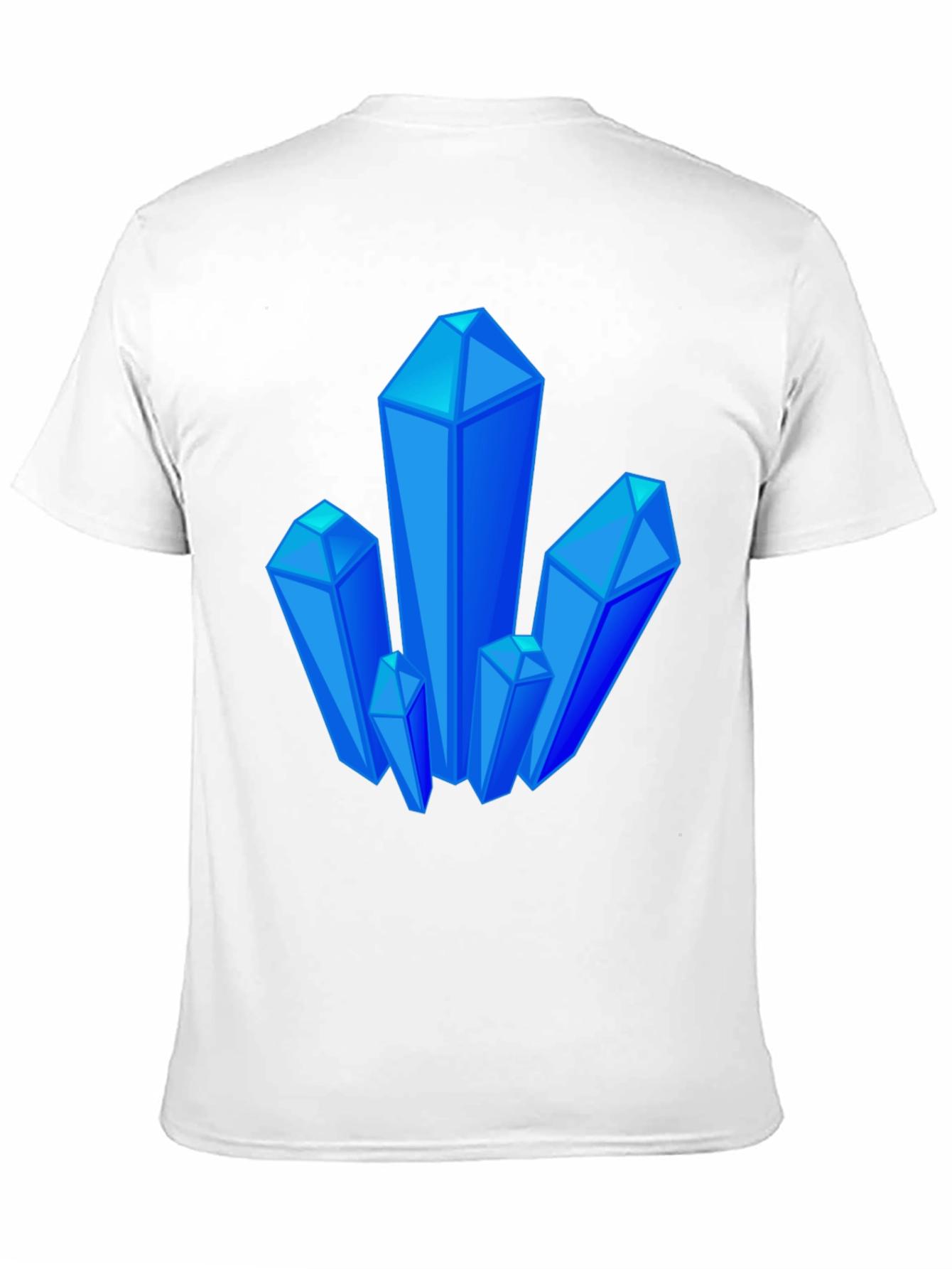 Blue Crystal Graphic Black T-Shirt