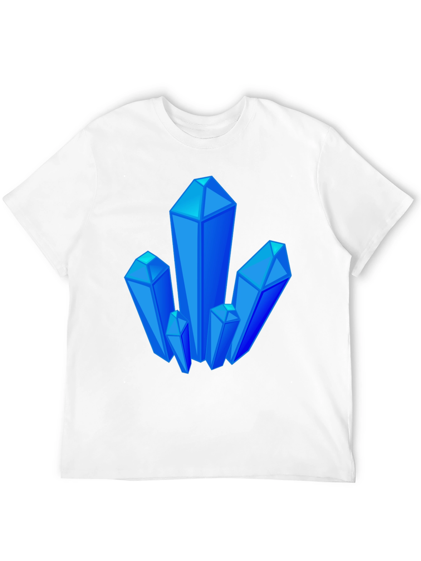 Blue Crystal Graphic Black T-Shirt