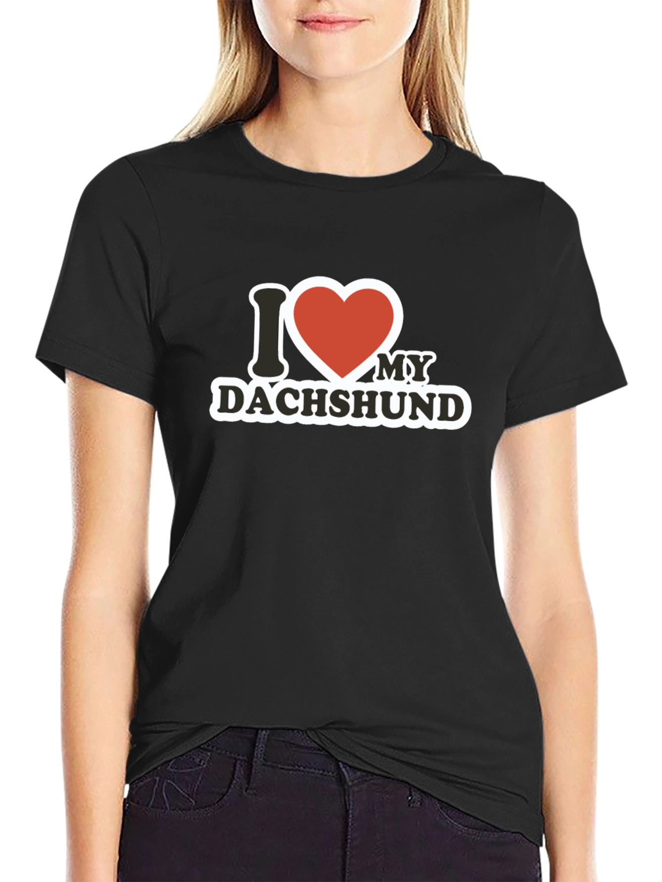 I Love My Dachshund Graphic Tee