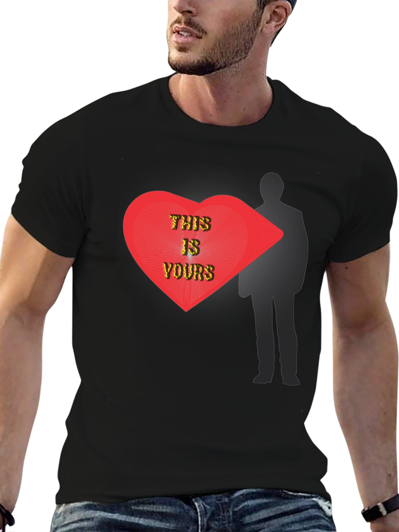 This Is Yours Graphic T-Shirt - Modern Heart Design