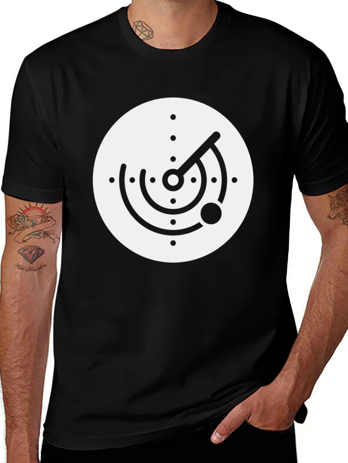 Radar Graphic T-Shirt - Retro Style