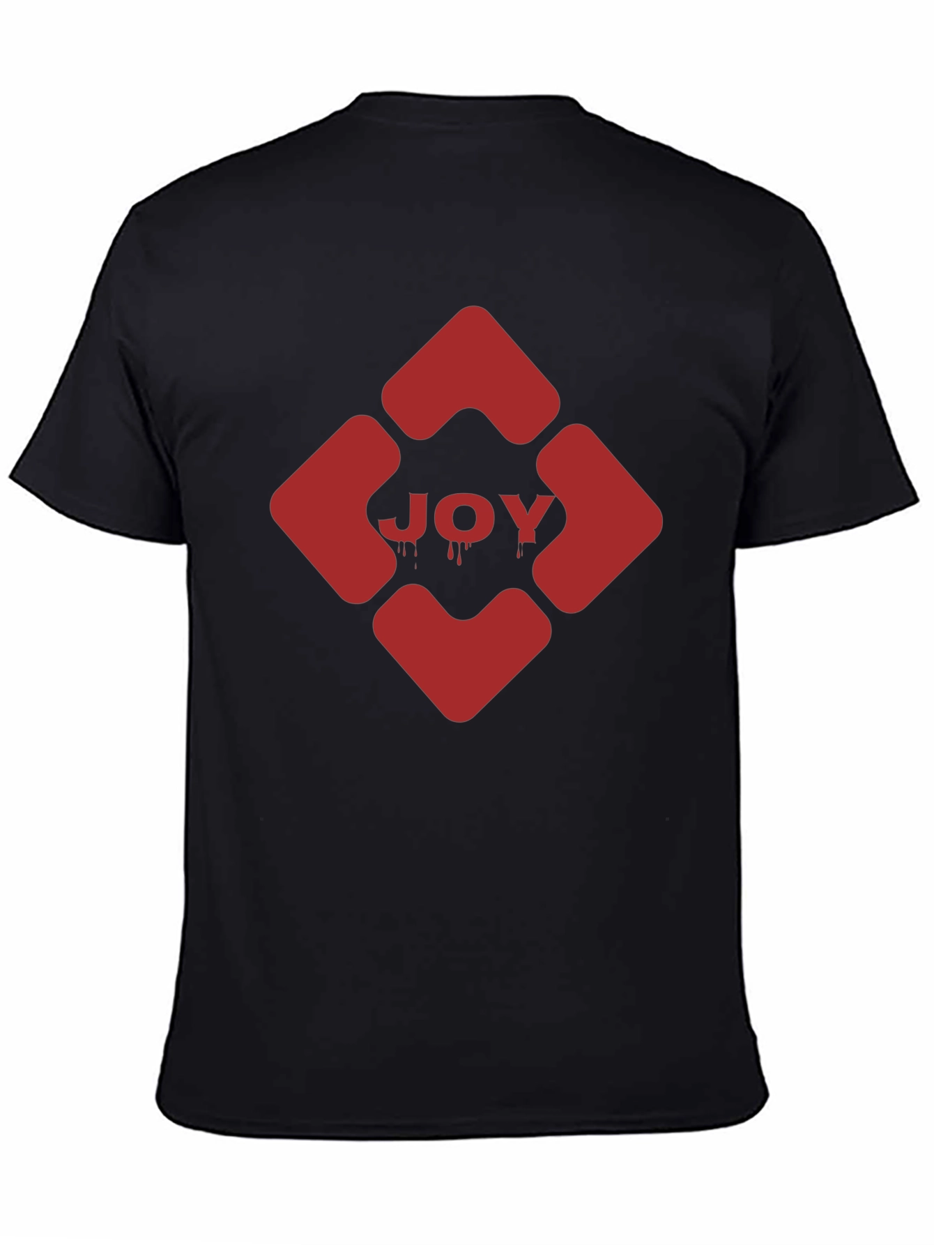 JOY Graphic Tee - Edgy Red Design on Black