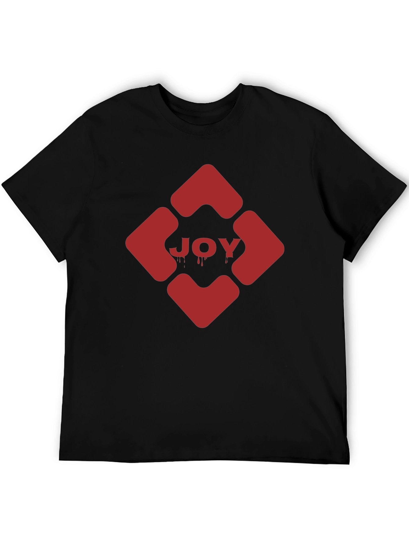 JOY Graphic Tee - Edgy Red Design on Black