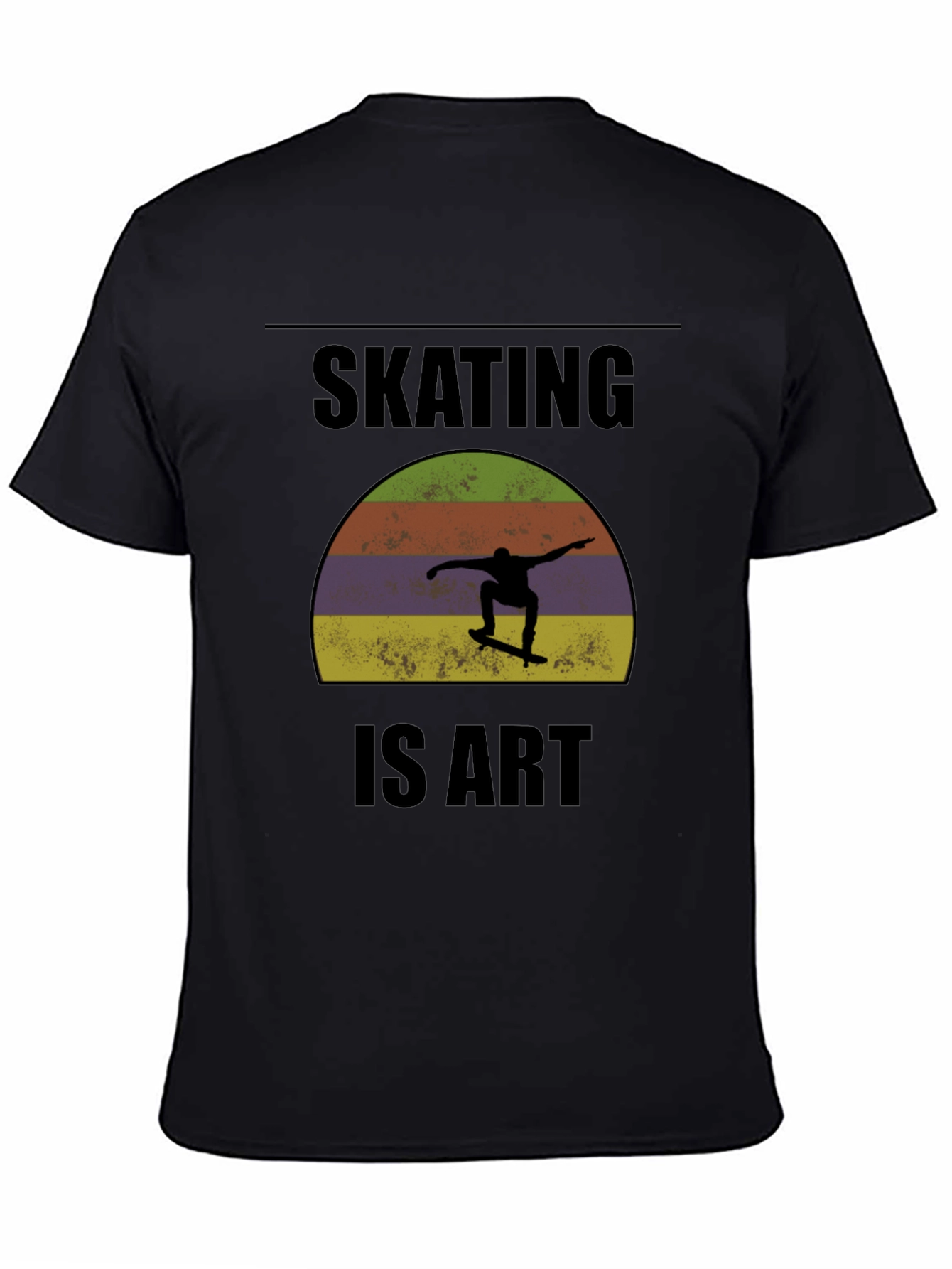 Skating is Art Graphic Tee - Black T-Shirt