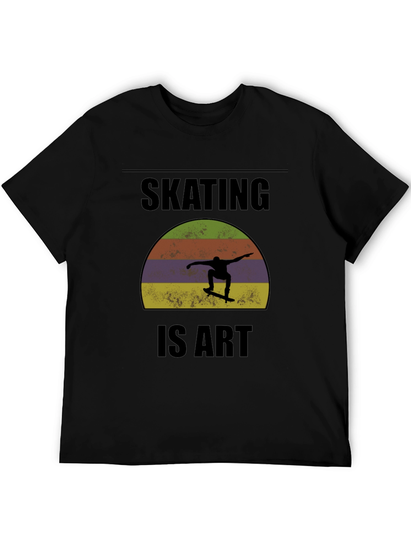 Skating is Art Graphic Tee - Black T-Shirt