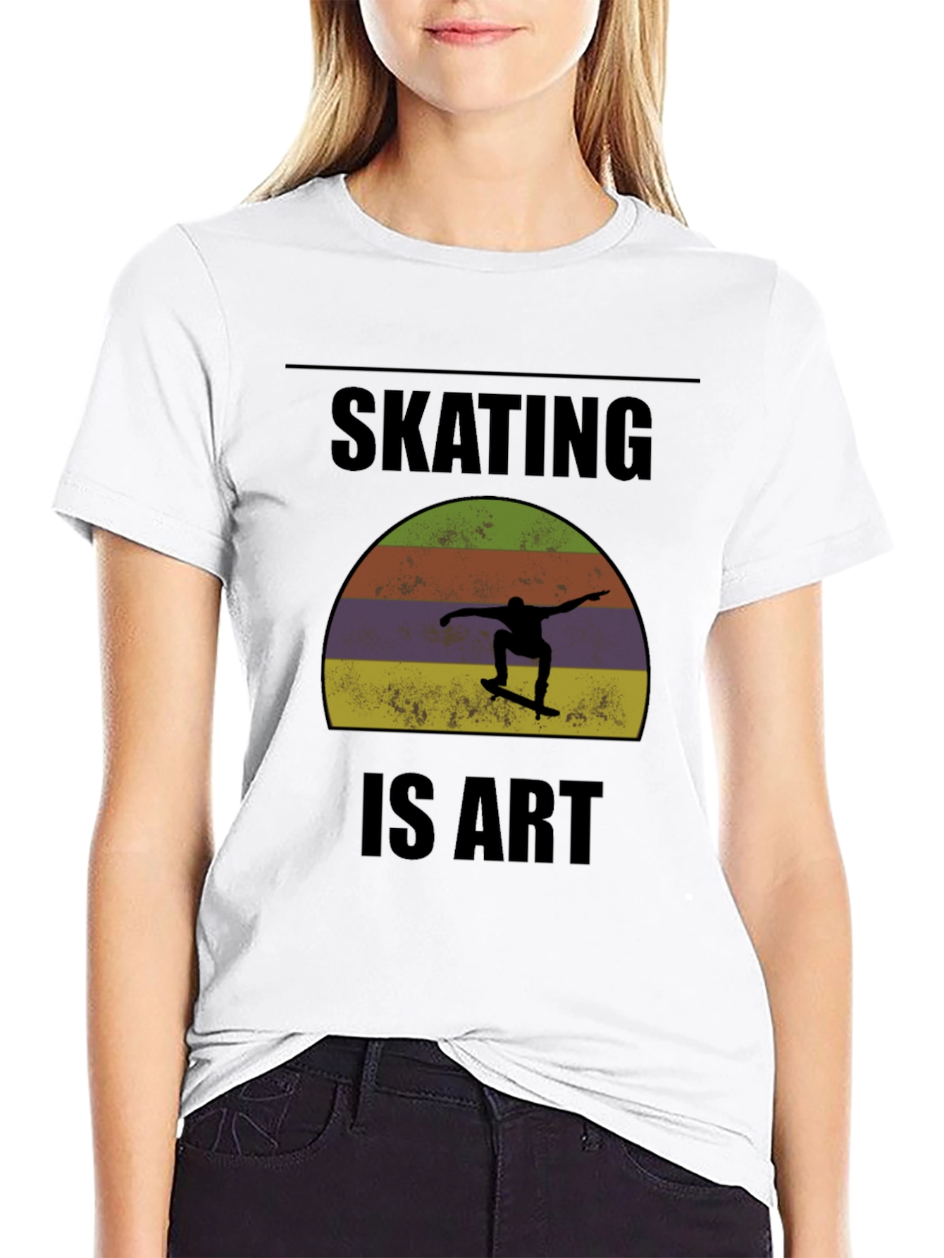 Skating is Art Graphic Tee - Black T-Shirt