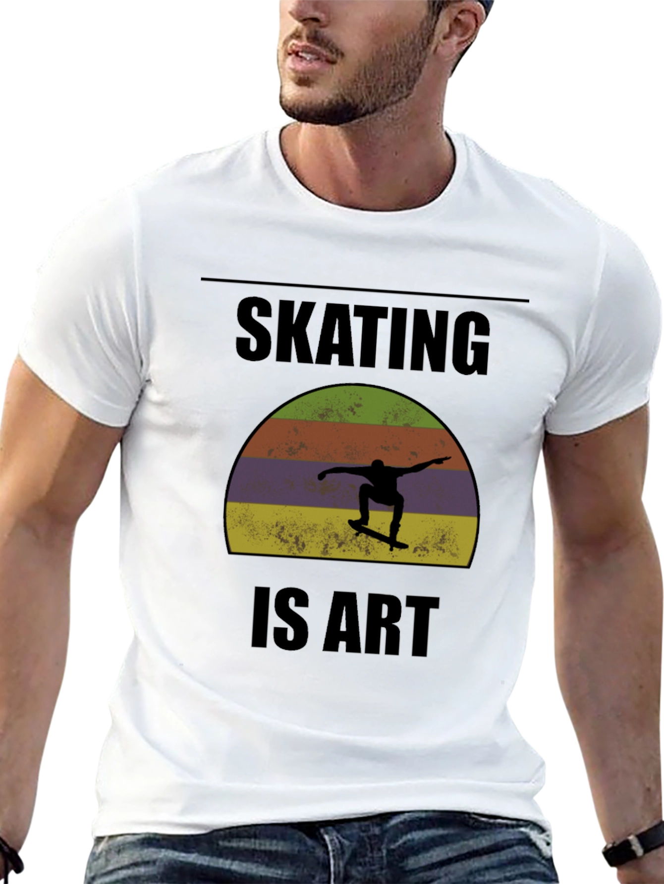Skating is Art Graphic Tee - Black T-Shirt