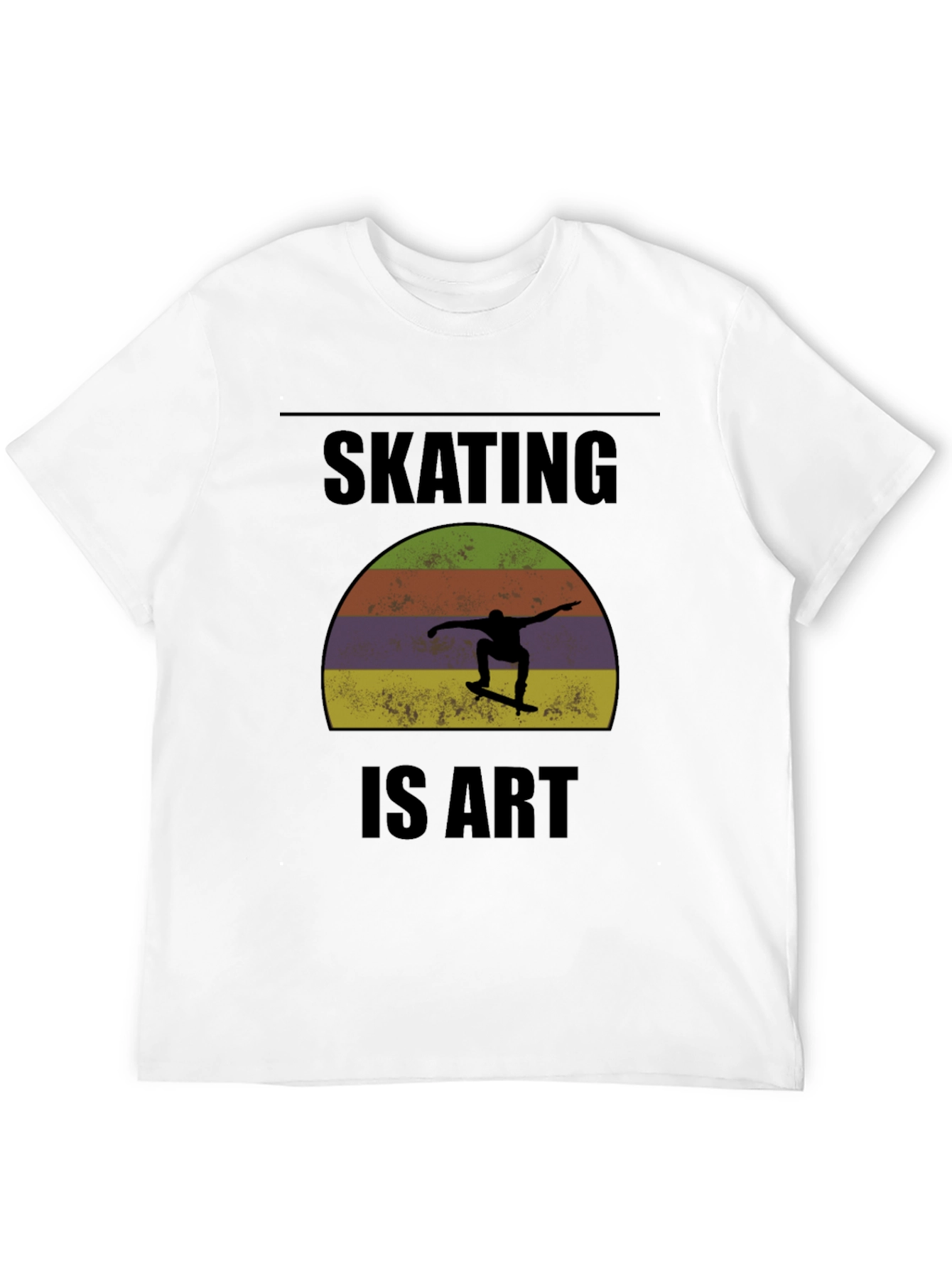 Skating is Art Graphic Tee - Black T-Shirt