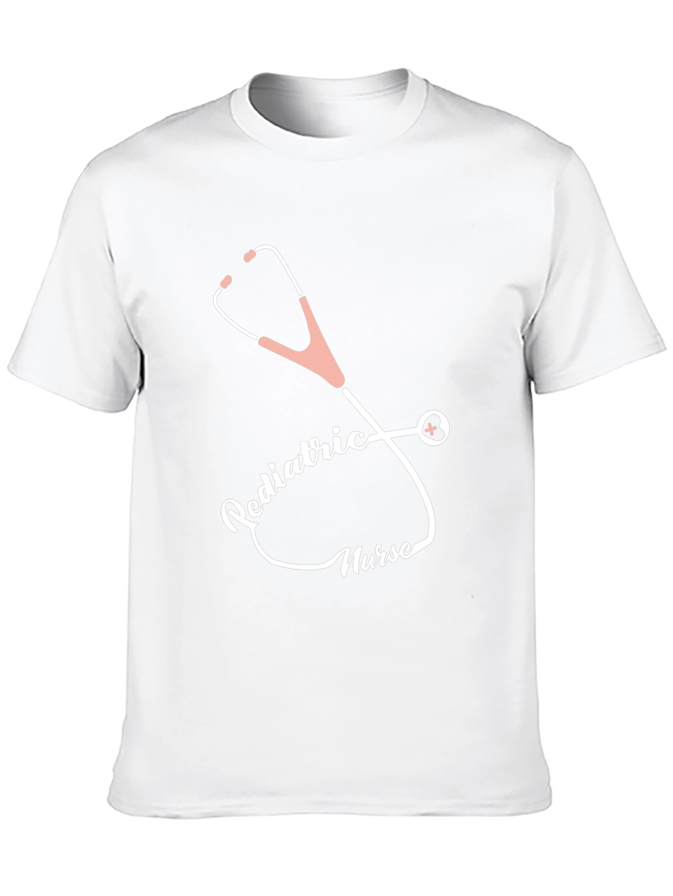 Pediatric Nurse Stethoscope Graphic Tee - Black