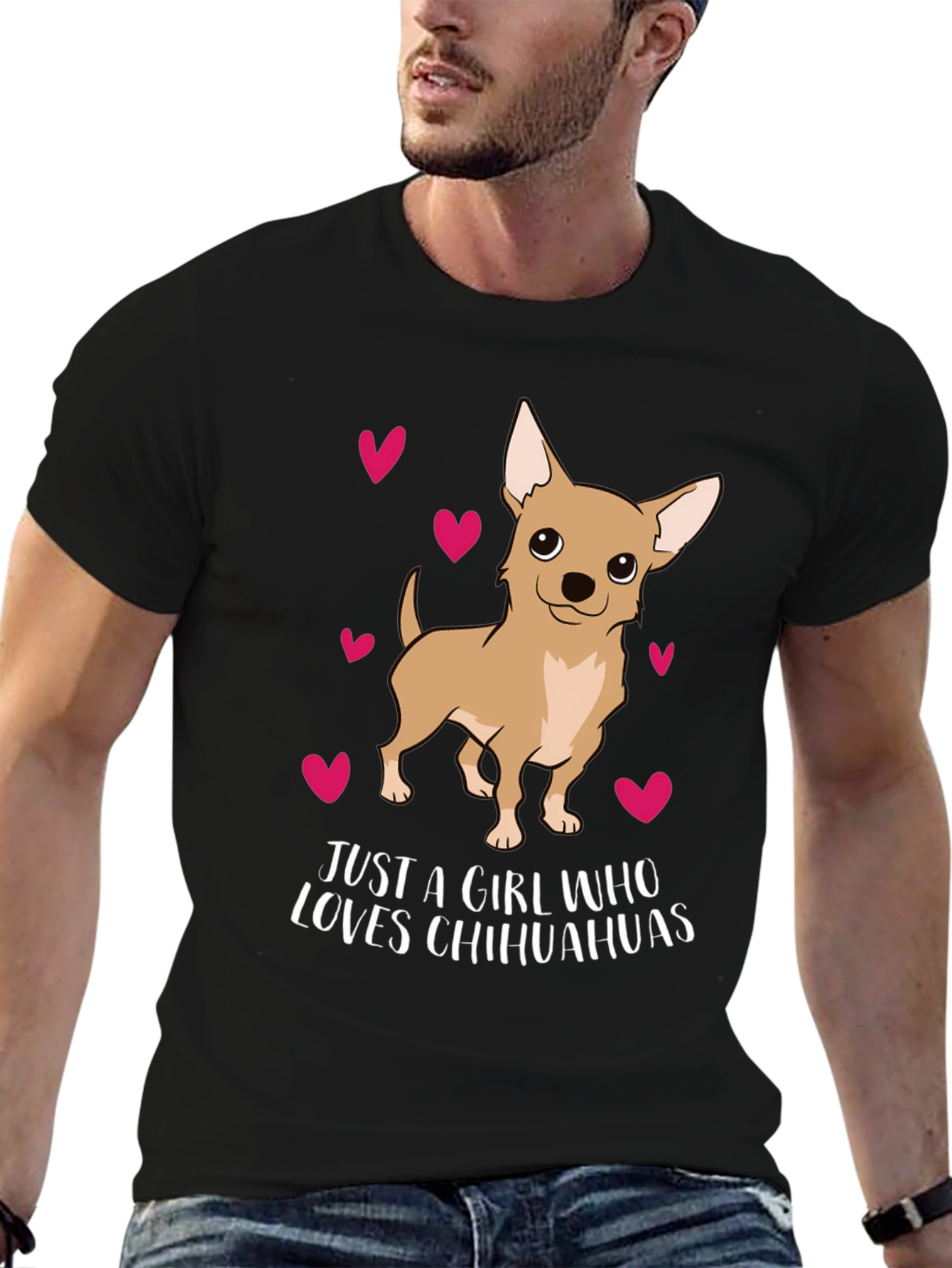 Chihuahua Lover T-Shirt Cute Dog Hearts