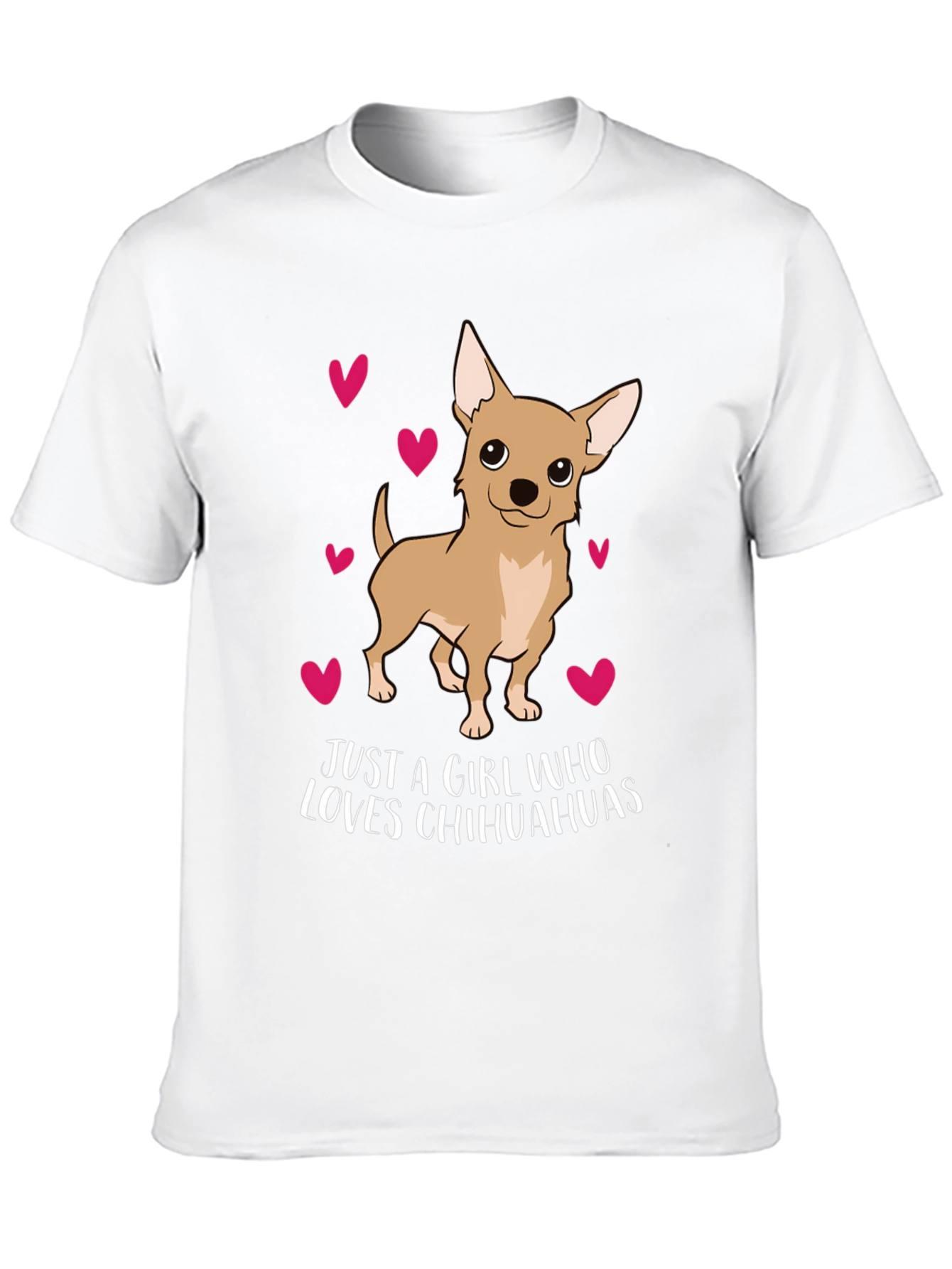 Chihuahua Lover T-Shirt Cute Dog Hearts