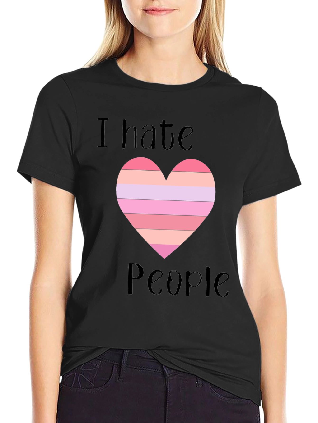 I Hate People Heart Graphic Tee