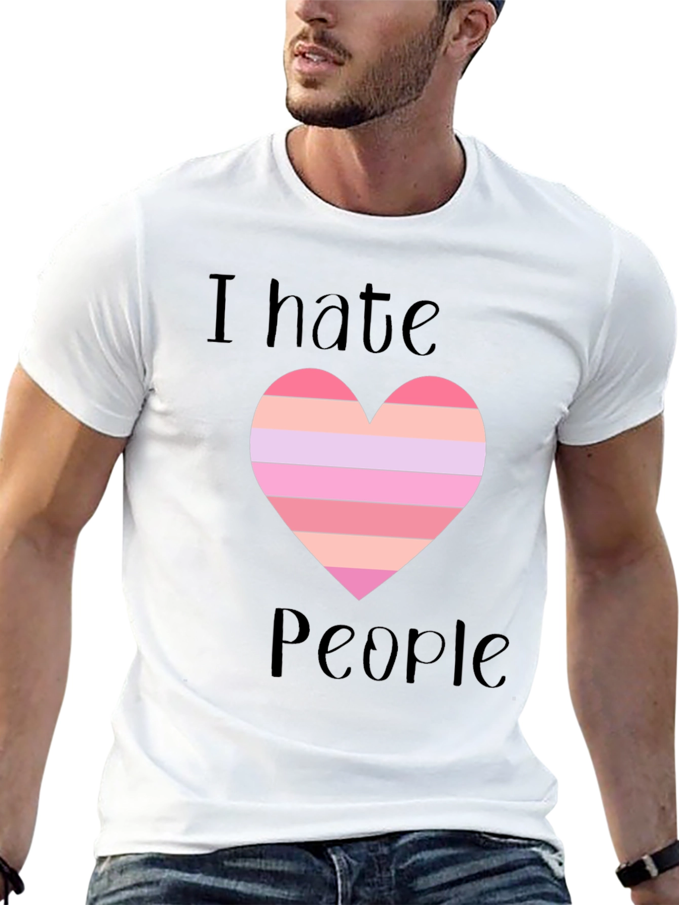 I Hate People Heart Graphic Tee